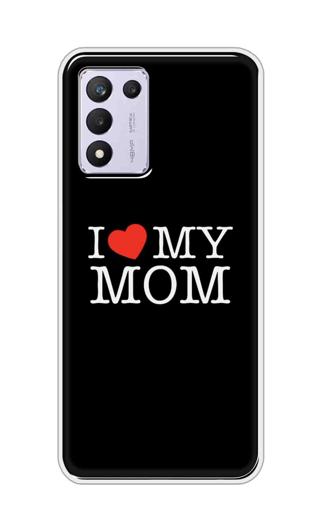 Coberta Back Cover For Realme 9 5G SE Back Cover Stylish Case - I Love My Mom in Black Design D11011