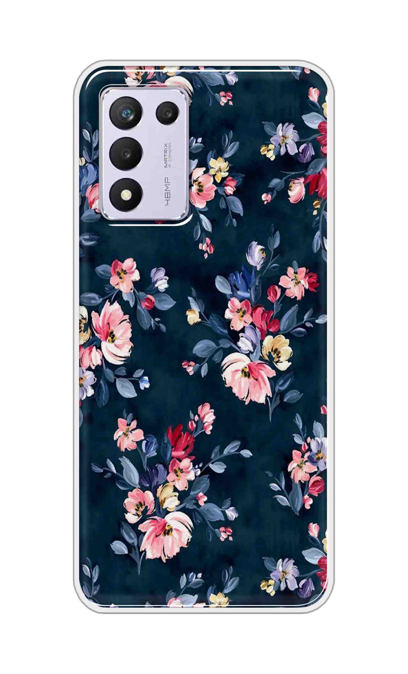 Coberta Back Cover For Realme 9 5G SE Back Cover Stylish Case - Blue Floral Design D11648