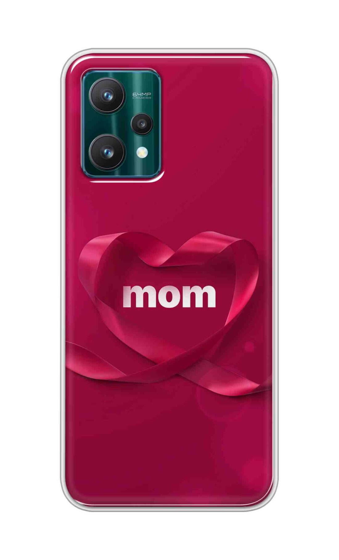 Coberta Back Cover For Realme 9 Pro Back Cover Stylish Case - Mom texts in Red heart Design D11317