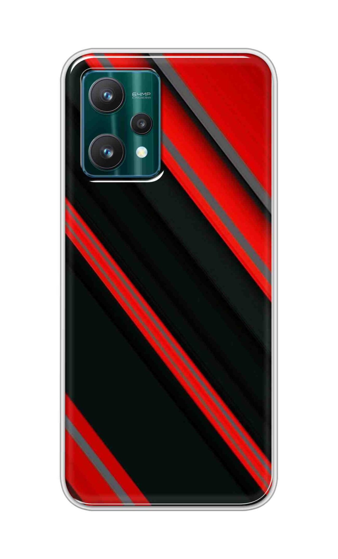 Coberta Back Cover For Realme 9 Pro Back Cover Stylish Case - Red and Black 3D Pattern Design D16461