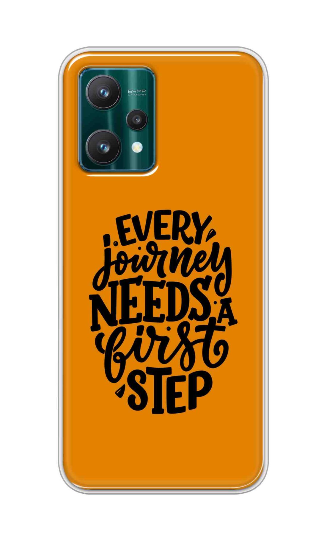 Coberta Back Cover For Realme 9 Pro Back Cover Stylish Case - Every Journey Needs a First Step in Orange Design D16503