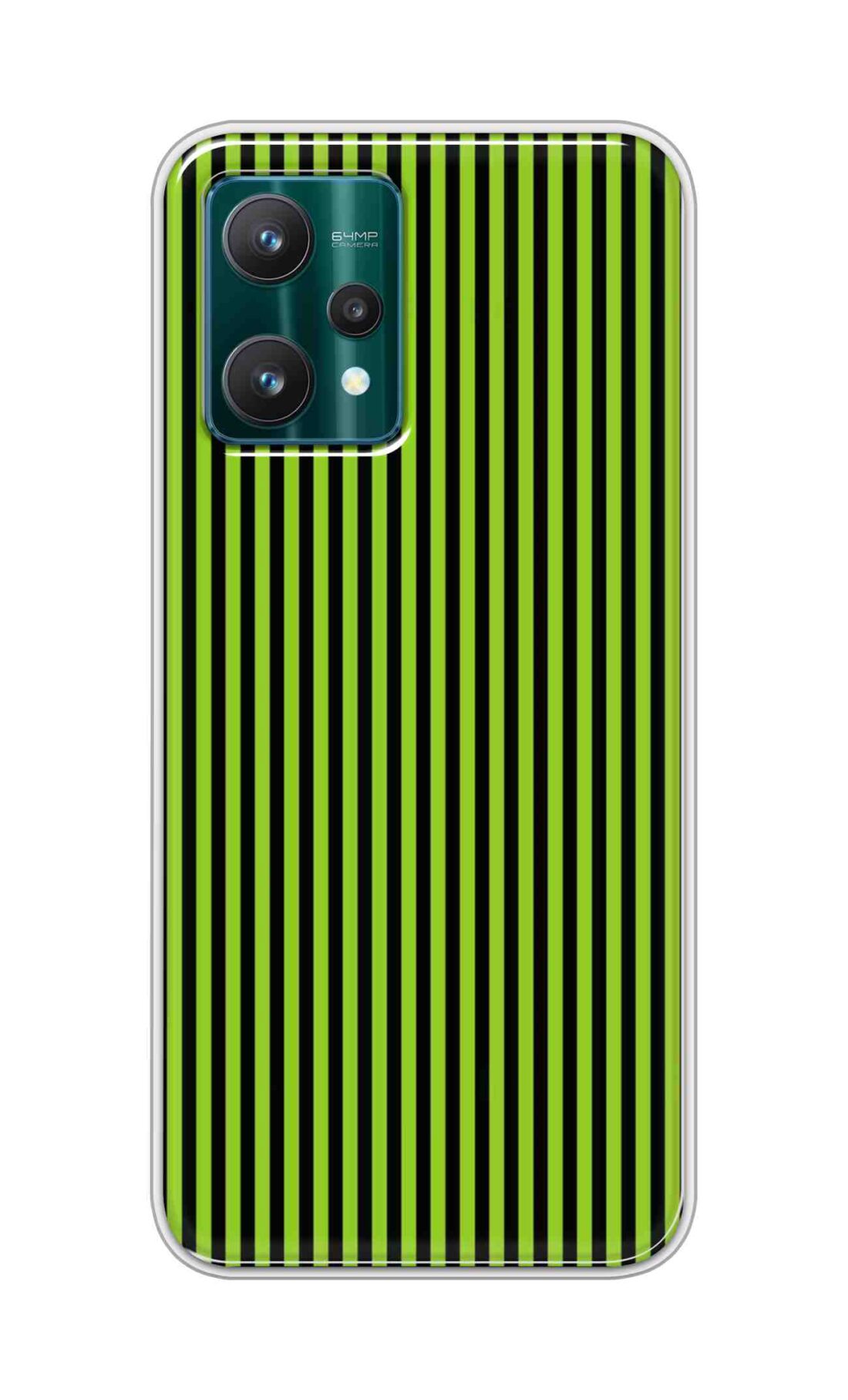 Coberta Back Cover For Realme 9 Pro Back Cover Stylish Case - Green and Black Liner Design D16511