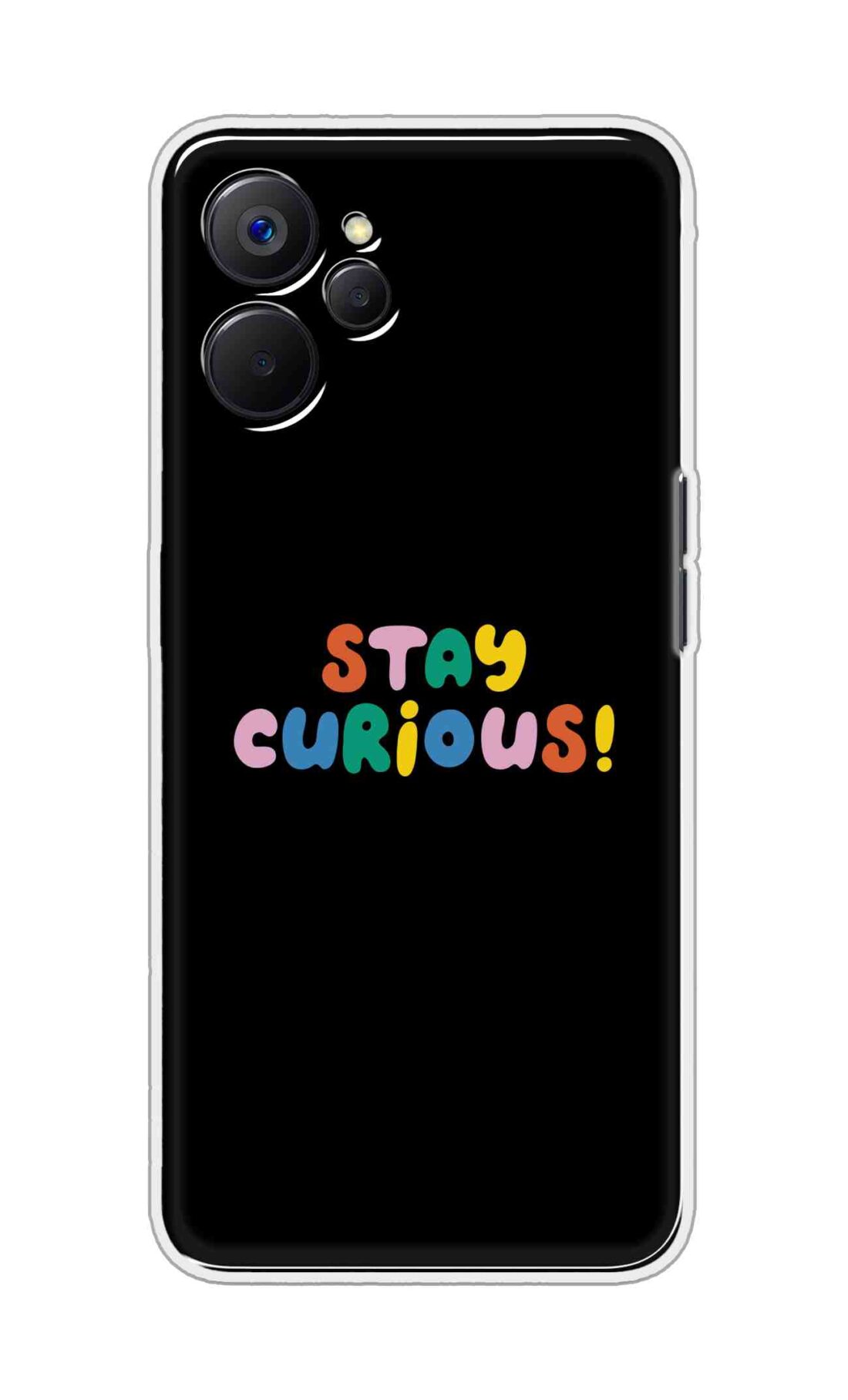 Coberta Back Cover For Realme 9i 5G Back Cover Stylish Case - Stay Curious in Black Design D16515