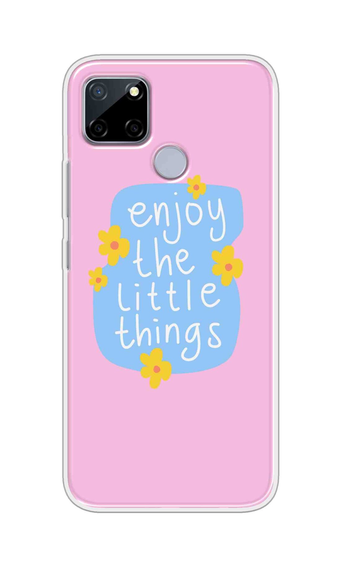Coberta Back Cover For Realme C12 Back Cover Stylish Case - Enjoy the Little Things in Pink Design D16504