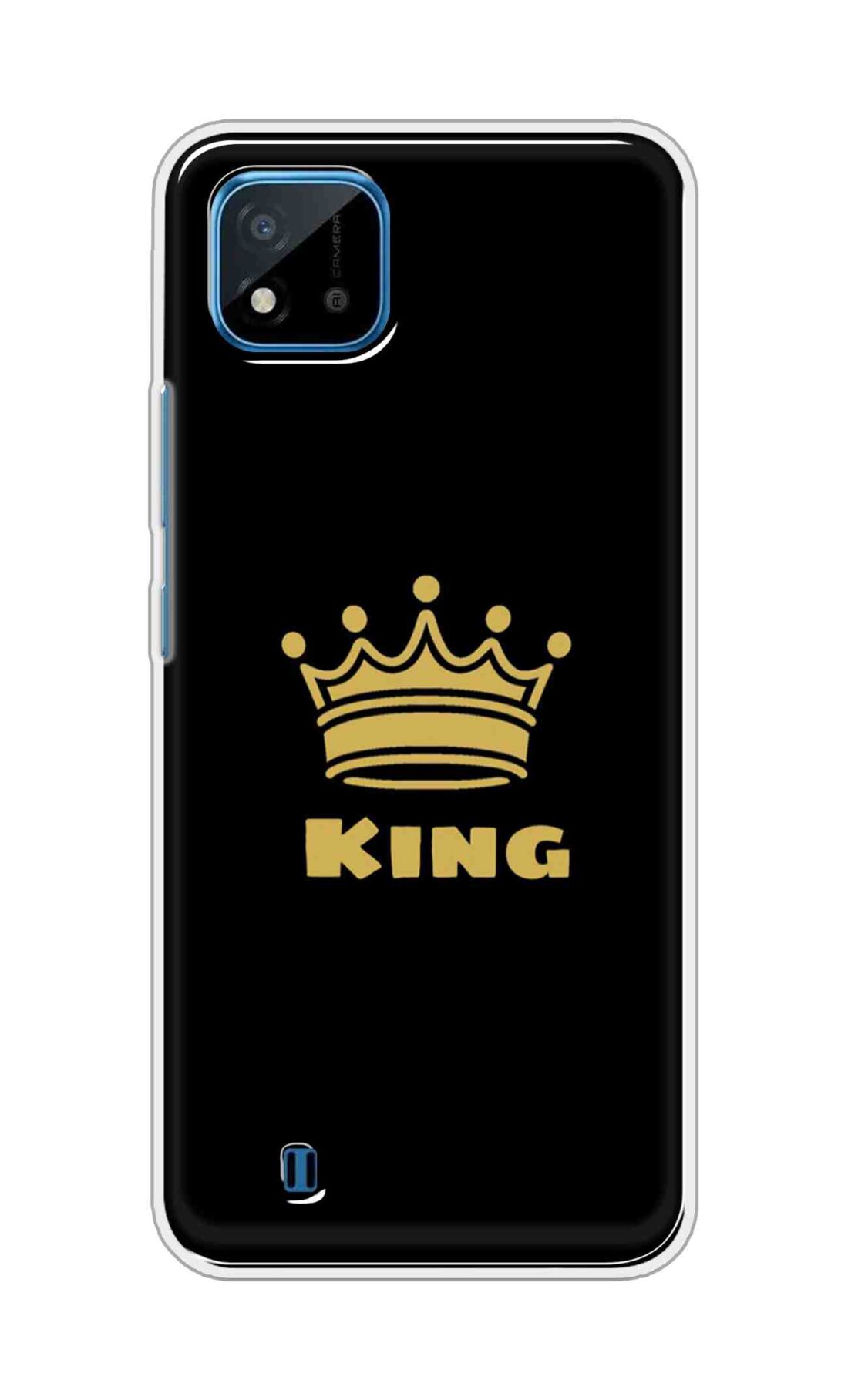Coberta Back Cover For Realme C20 Back Cover Stylish Case - King Texts in Black Design D11092