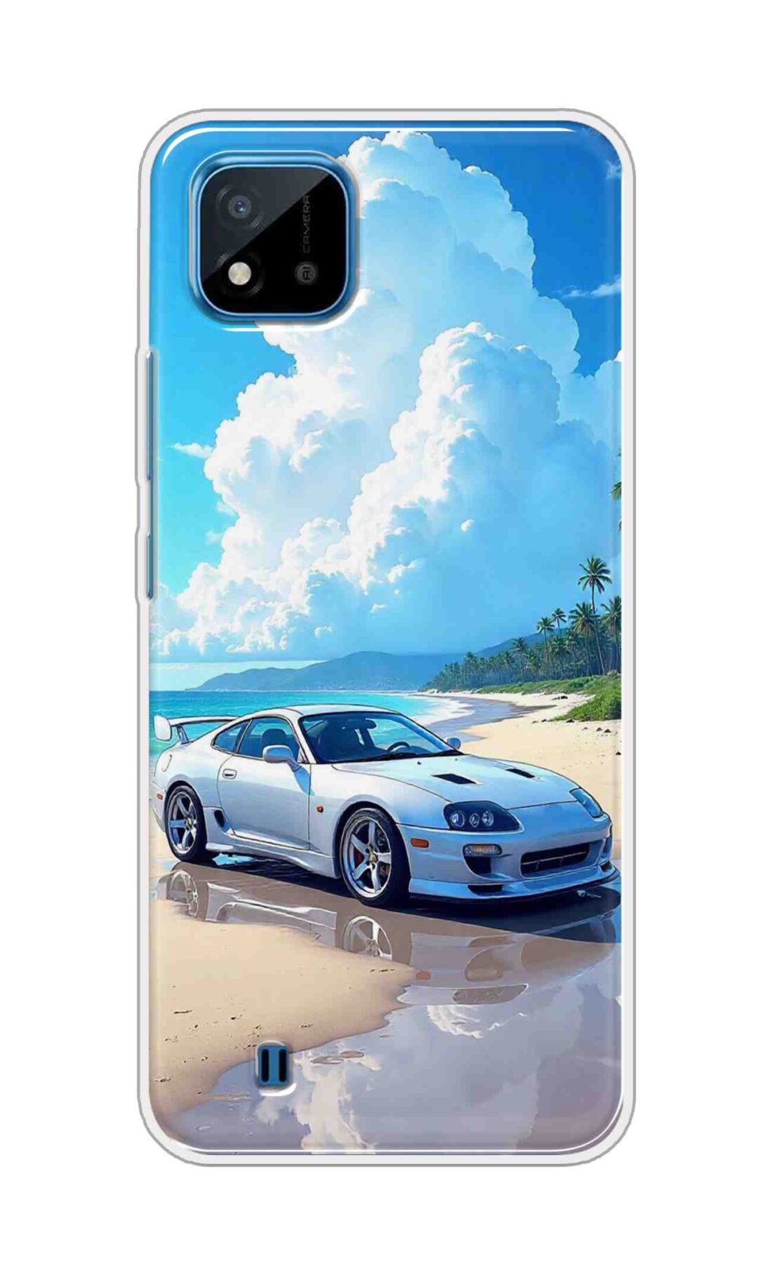 Coberta Back Cover For Realme C20 Back Cover Stylish Case - Car in Good Nature Design D16536