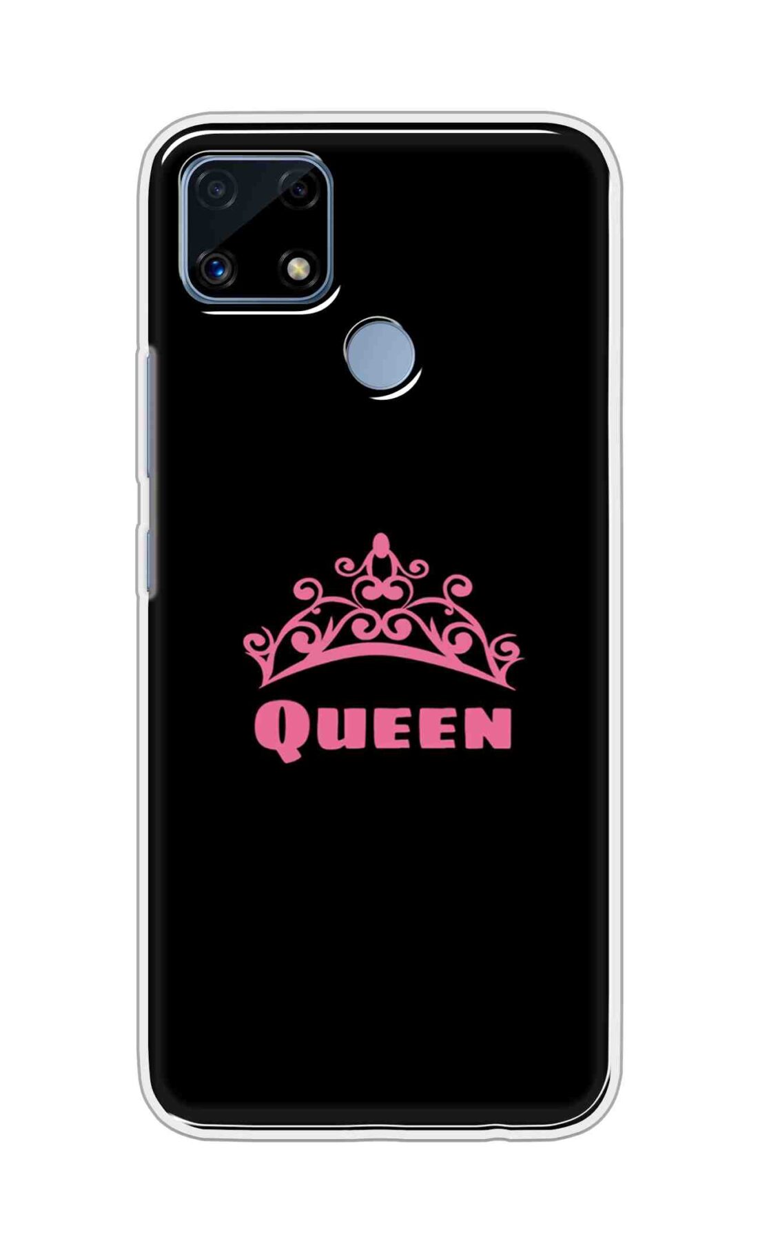 Coberta Back Cover For Realme C25s Back Cover Stylish Case - Queen Texts in Black Design D11091