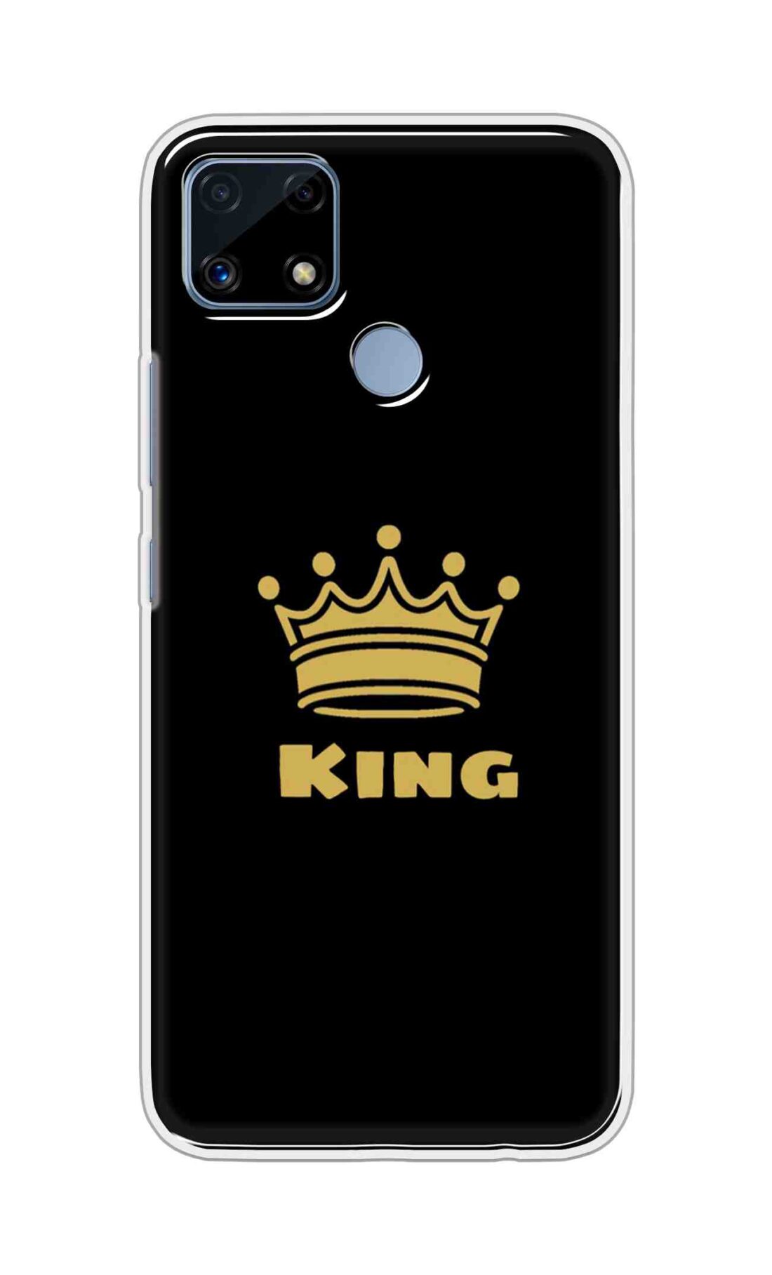 Coberta Back Cover For Realme C25s Back Cover Stylish Case - King Texts in Black Design D11092