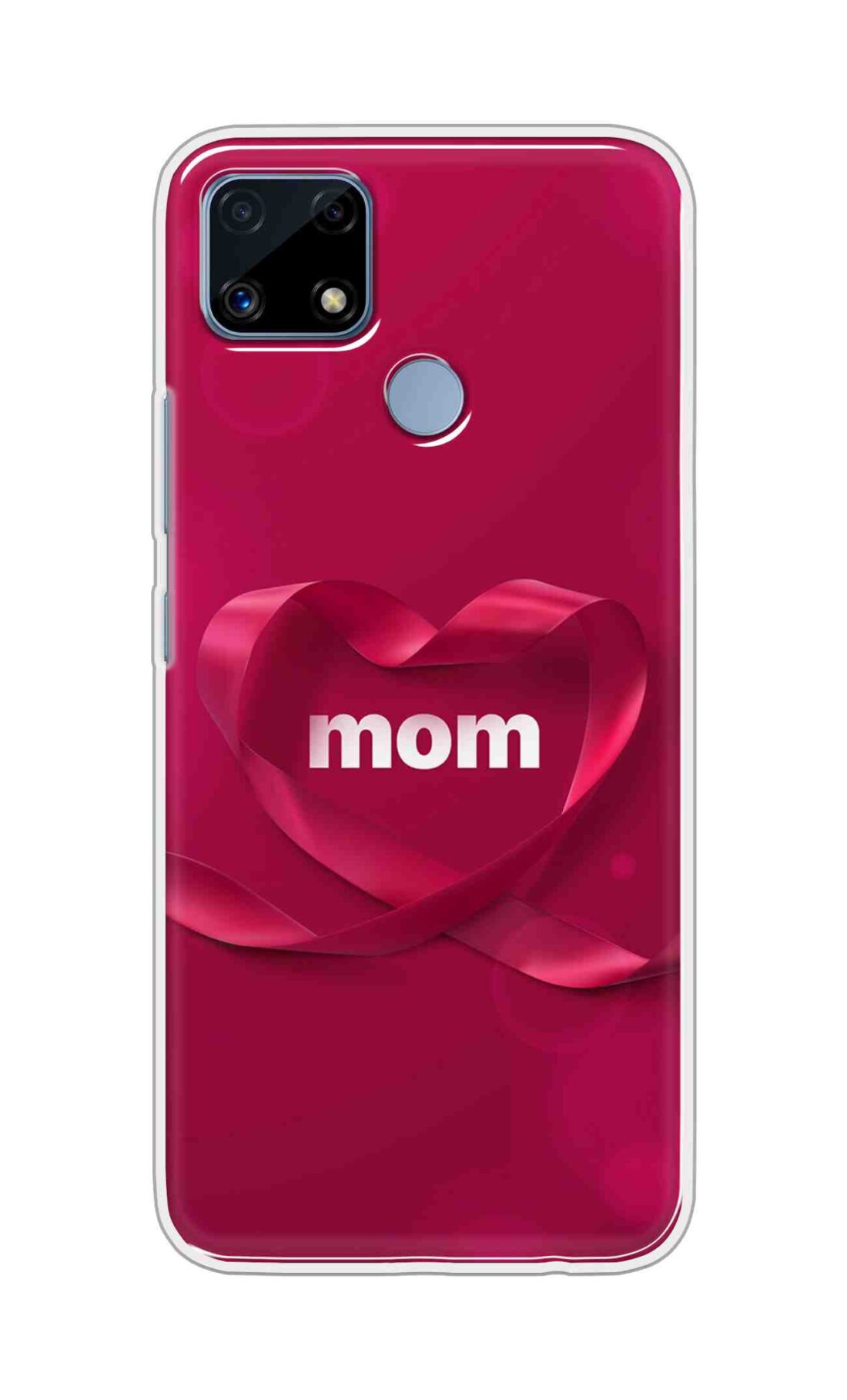 Coberta Back Cover For Realme C25s Back Cover Stylish Case - Mom texts in Red heart Design D11317