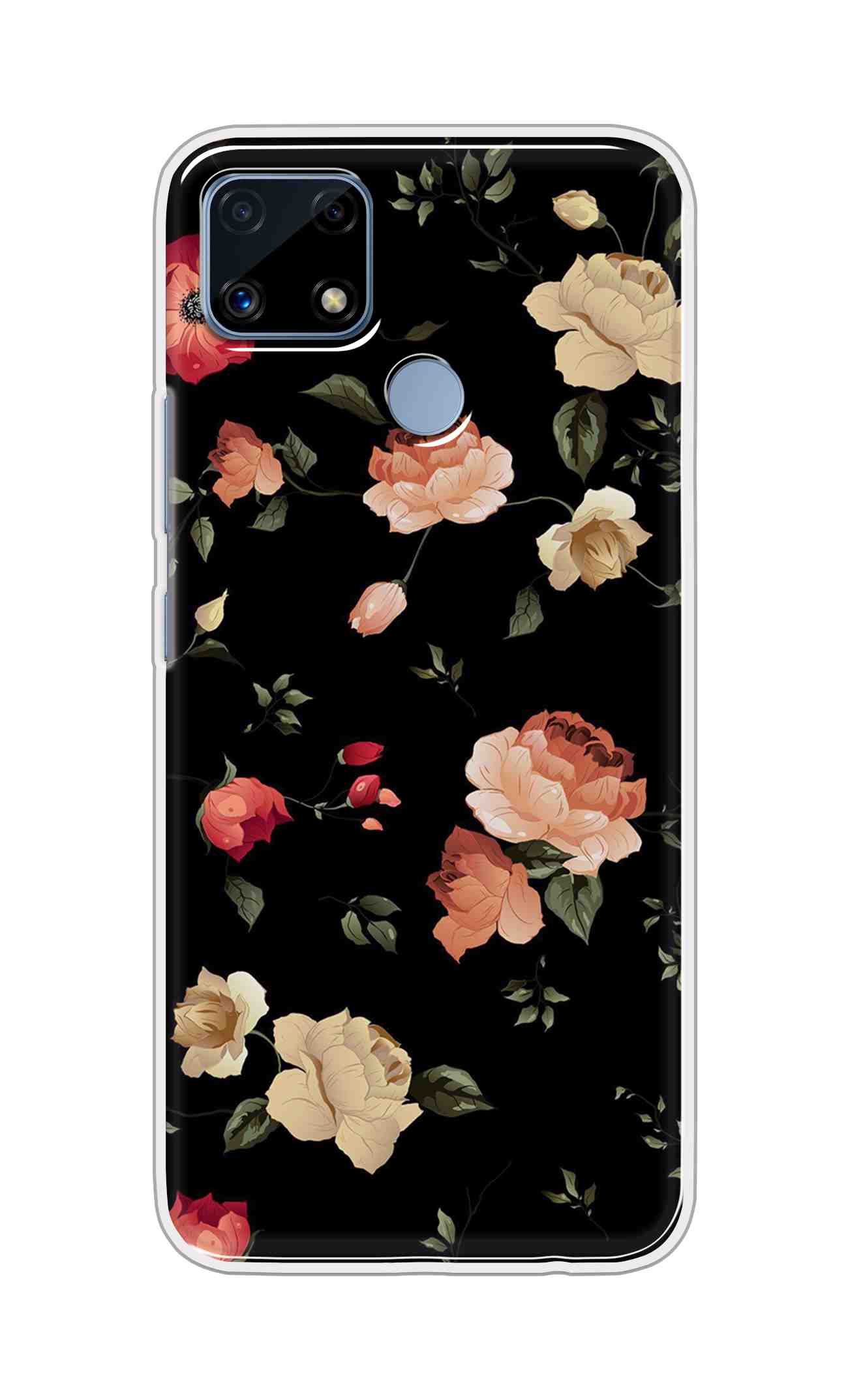 Coberta Back Cover For Realme C25s Back Cover Stylish Case - Bright Flowers Design D11411