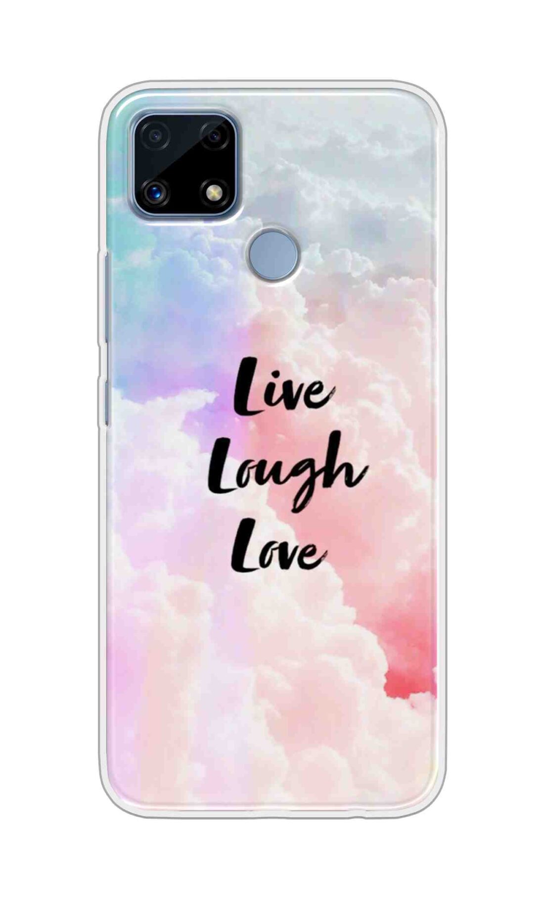 Coberta Back Cover For Realme C25s Back Cover Stylish Case - Live Laugh Love Text Design D16091