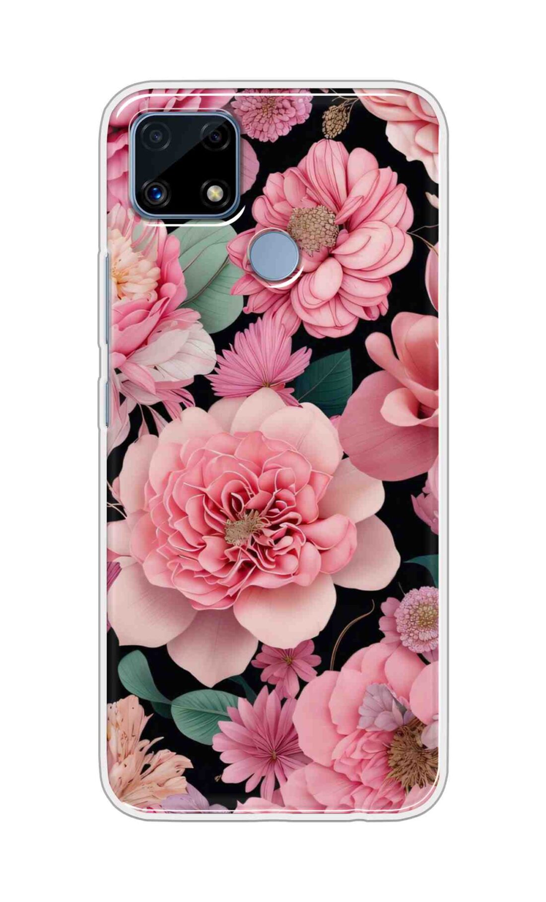 Coberta Back Cover For Realme C25s Back Cover Stylish Case - Pink Lotus Flowers Design D16233