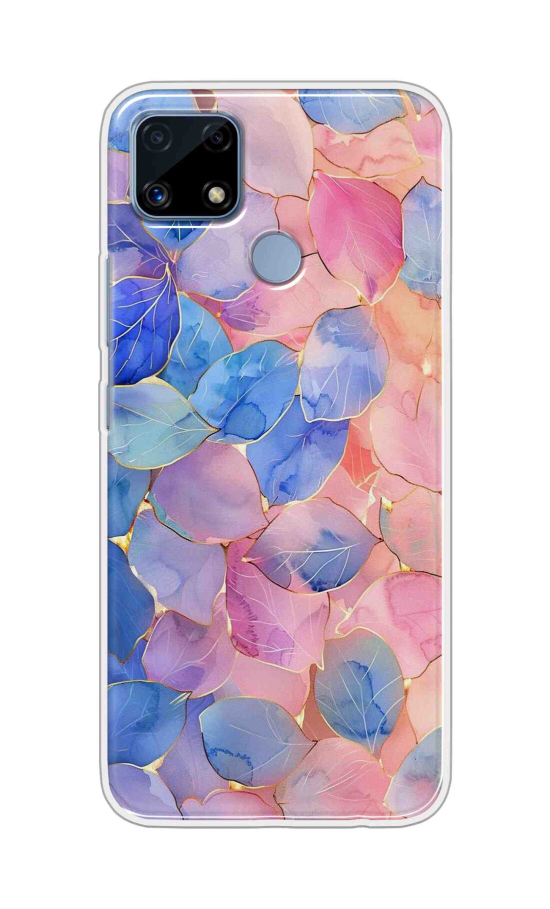 Coberta Back Cover For Realme C25s Back Cover Stylish Case - Multicolour Artifical Leaves Design D16491