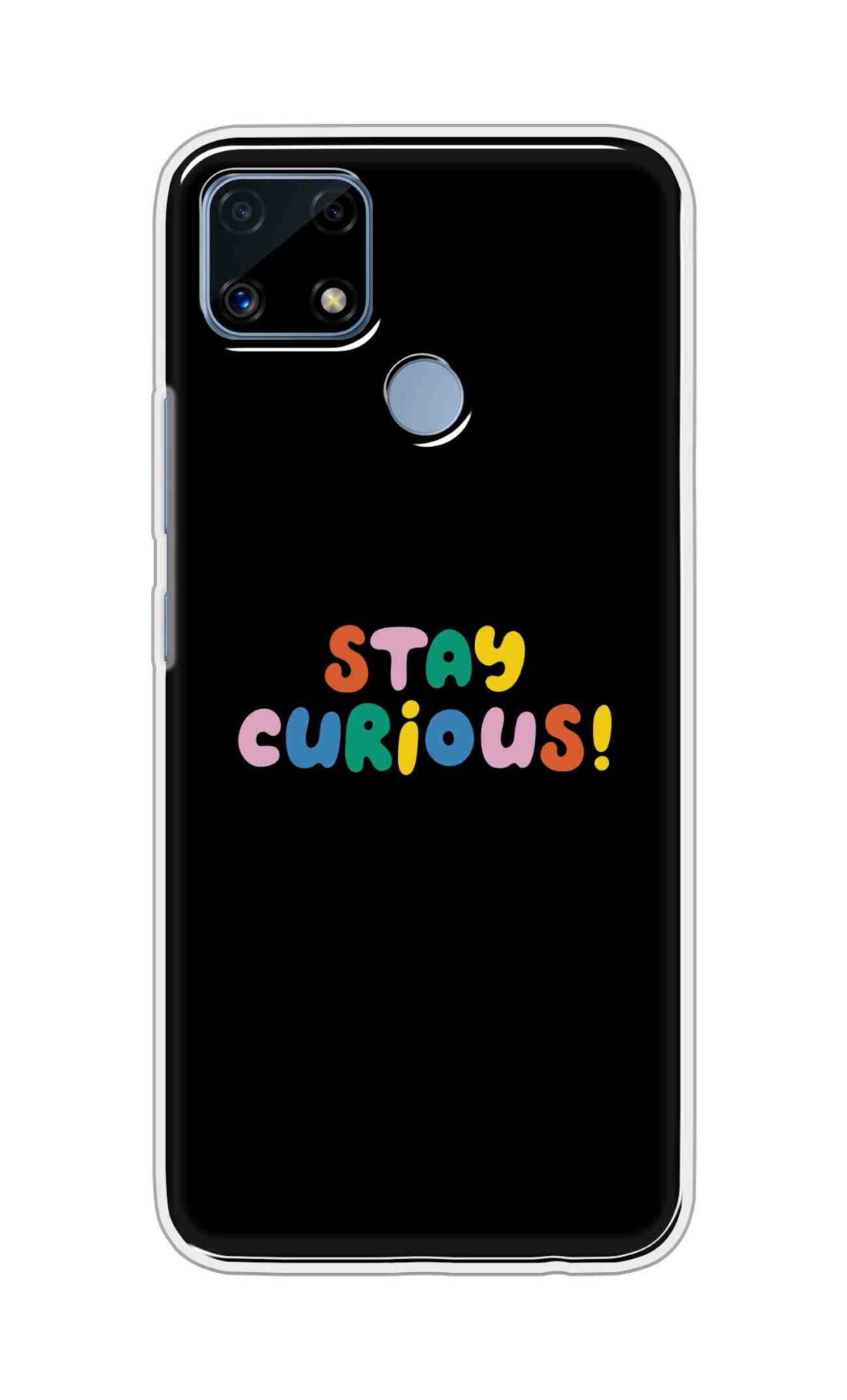 Coberta Back Cover For Realme C25s Back Cover Stylish Case - Stay Curious in Black Design D16515