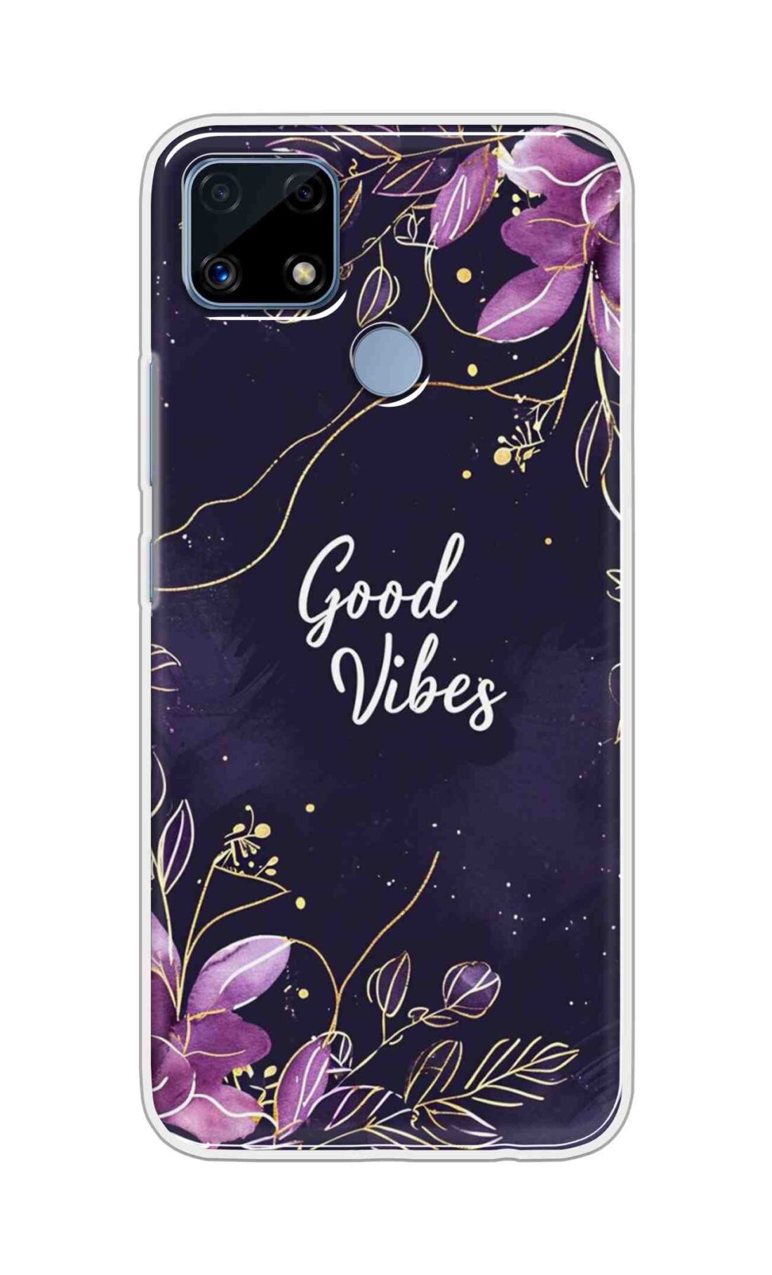 Coberta Back Cover For Realme C25s Back Cover Stylish Case - Good Vibes in Flowers Design D16517
