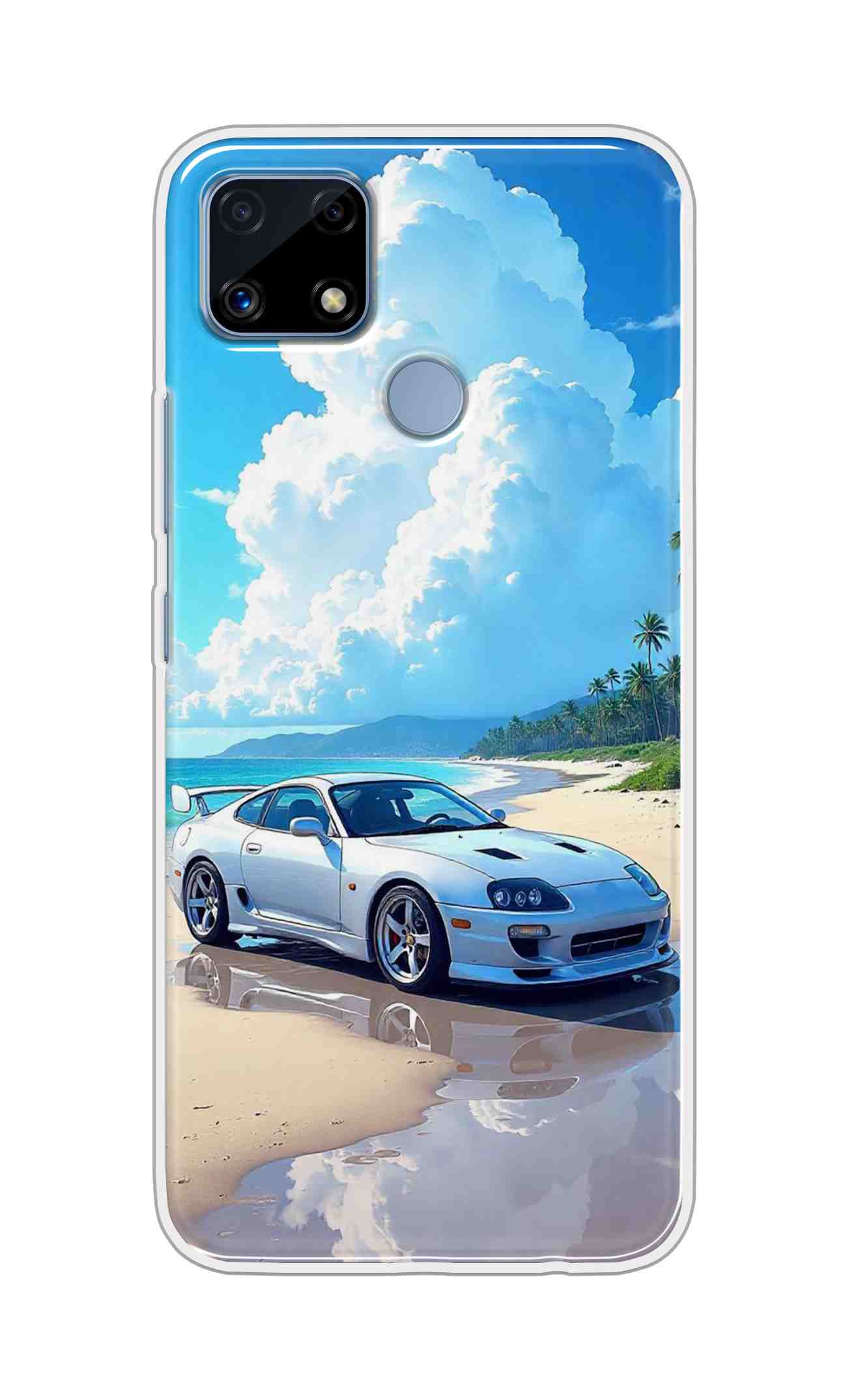 Coberta Back Cover For Realme C25s Back Cover Stylish Case - Car in Good Nature Design D16536