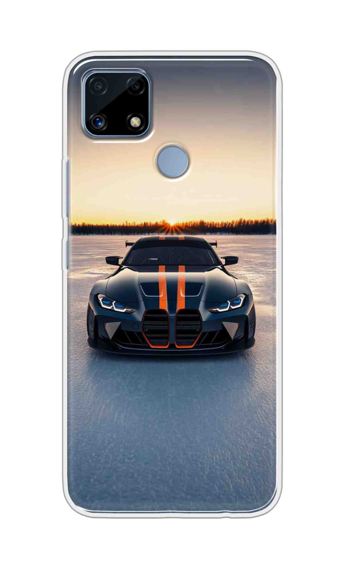 Coberta Back Cover For Realme C25s Back Cover Stylish Case - Black Car in Nature Design D16598