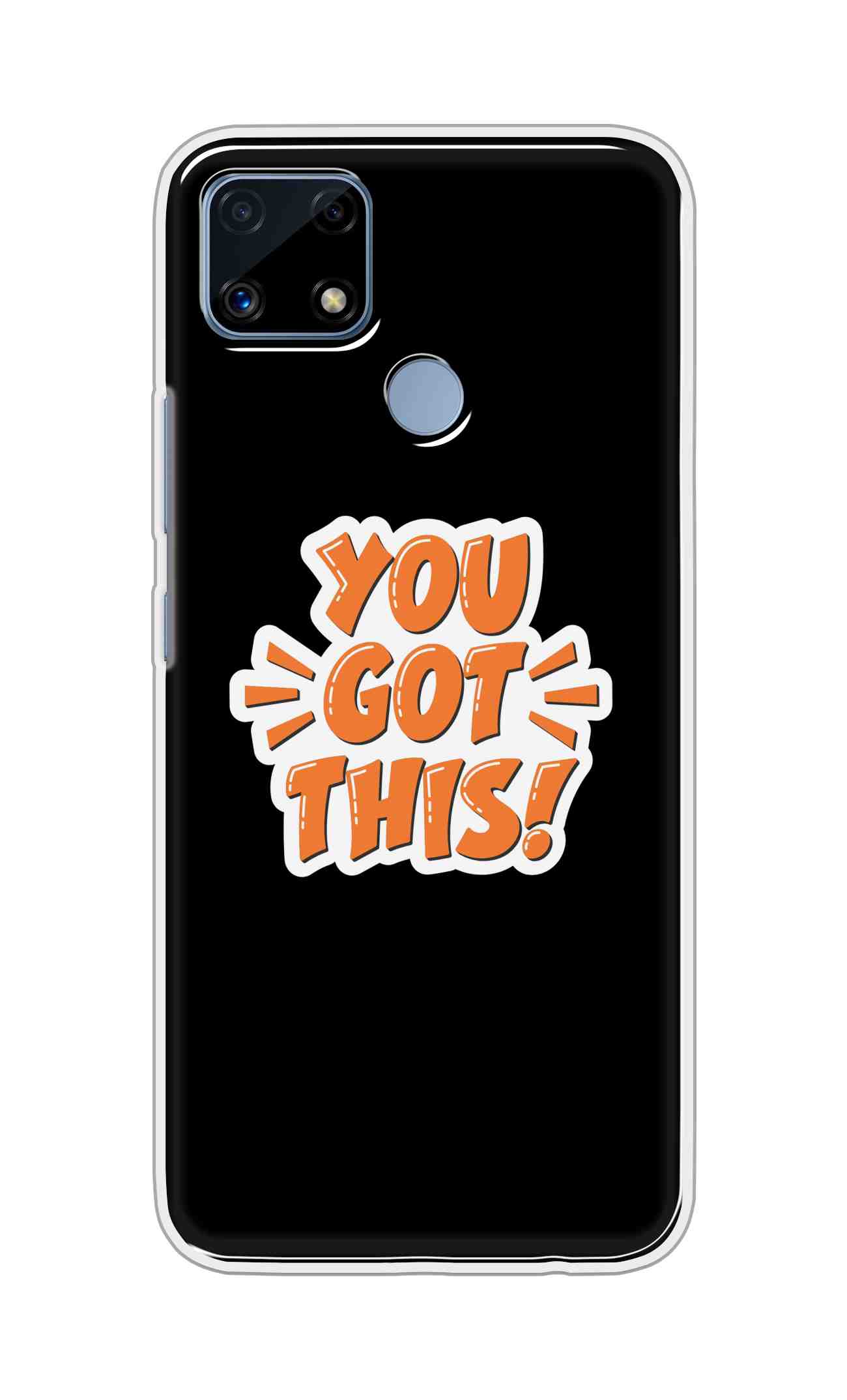 Coberta Back Cover For Realme C25s Back Cover Stylish Case - You Got This in Black Design D16649
