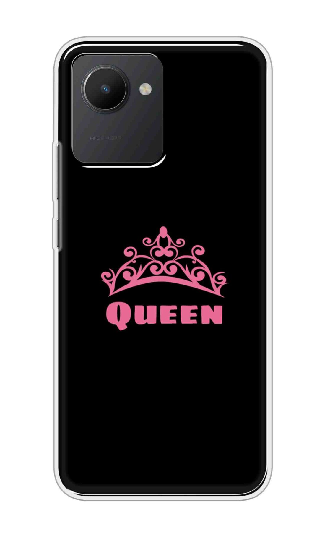 Coberta Back Cover For Realme C30 Back Cover Stylish Case - Queen Texts in Black Design D11091