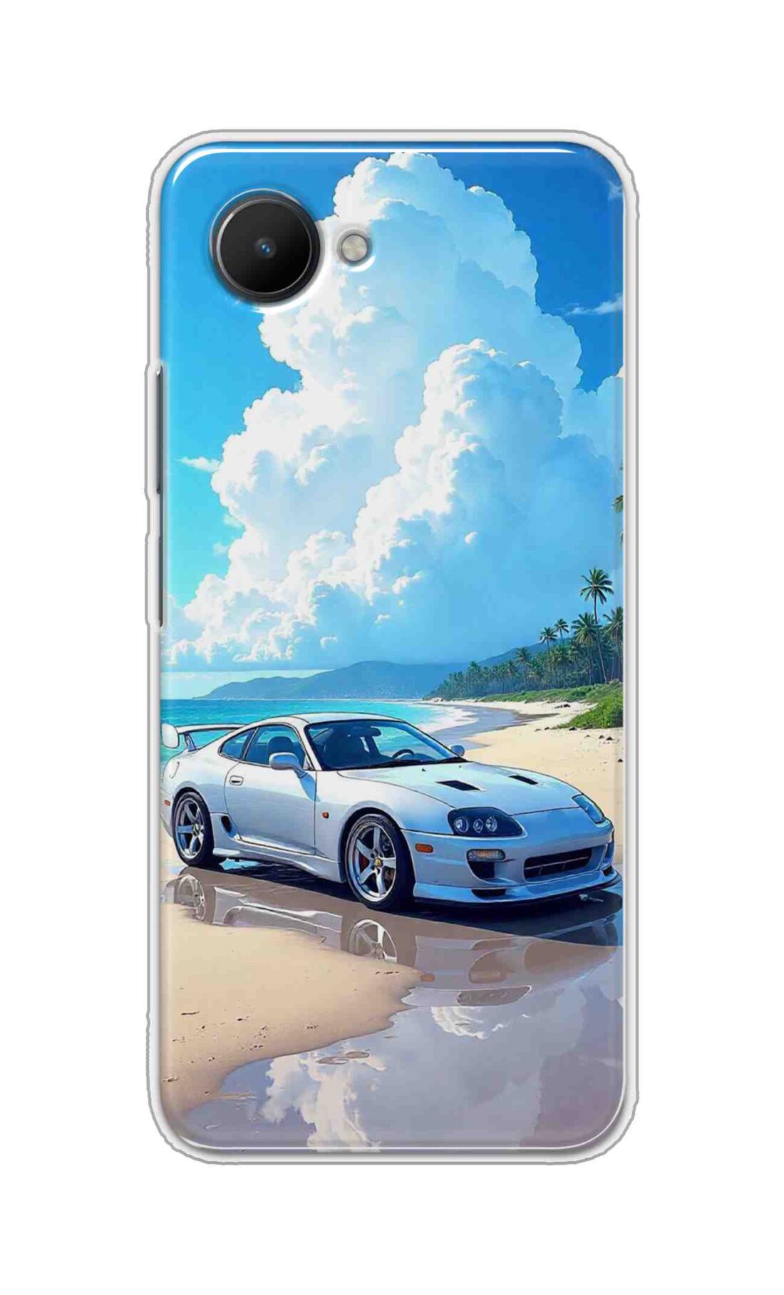 Coberta Back Cover For Realme C30s Back Cover Stylish Case - Car in Good Nature Design D16536