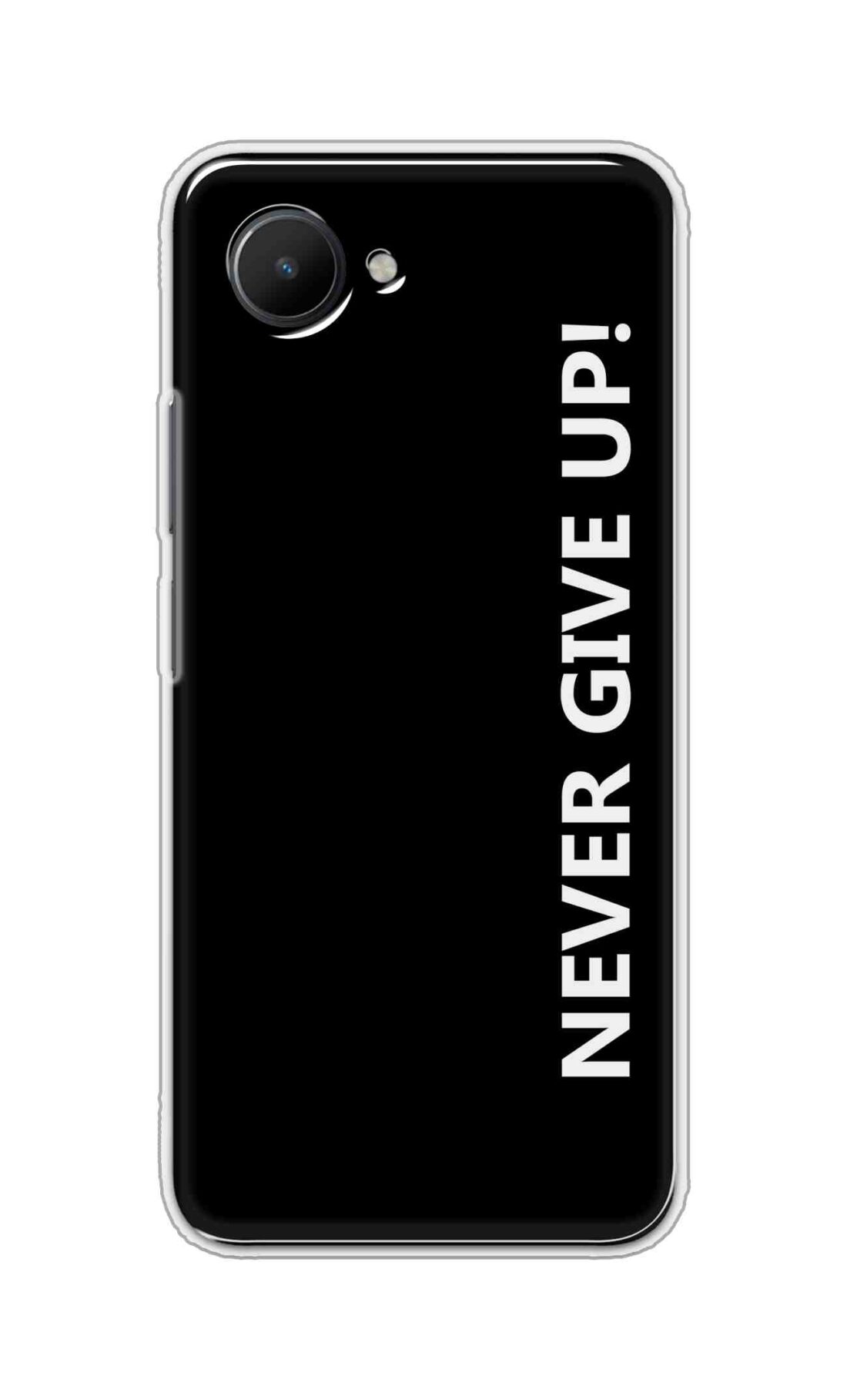 Coberta Back Cover For Realme C30s Back Cover Stylish Case - Never Give Up in Black Design D16656