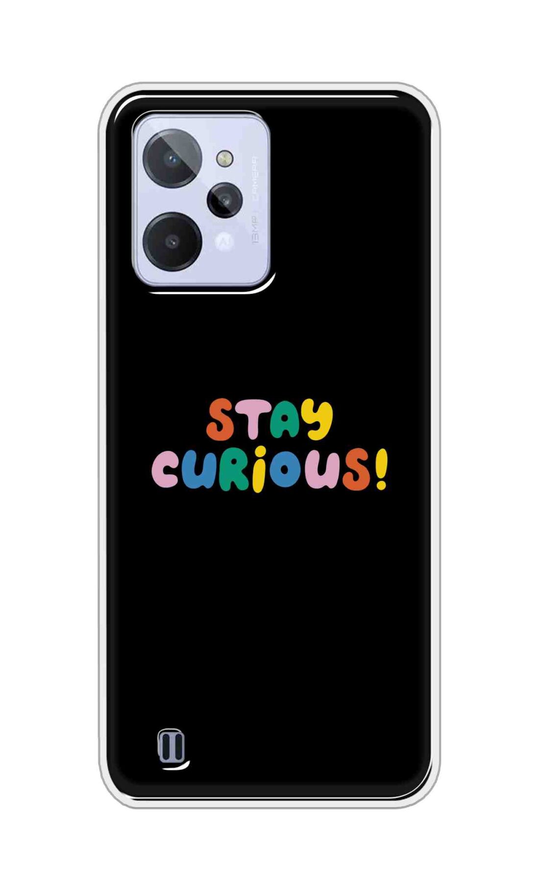 Coberta Back Cover For Realme C31 Back Cover Stylish Case - Stay Curious in Black Design D16515