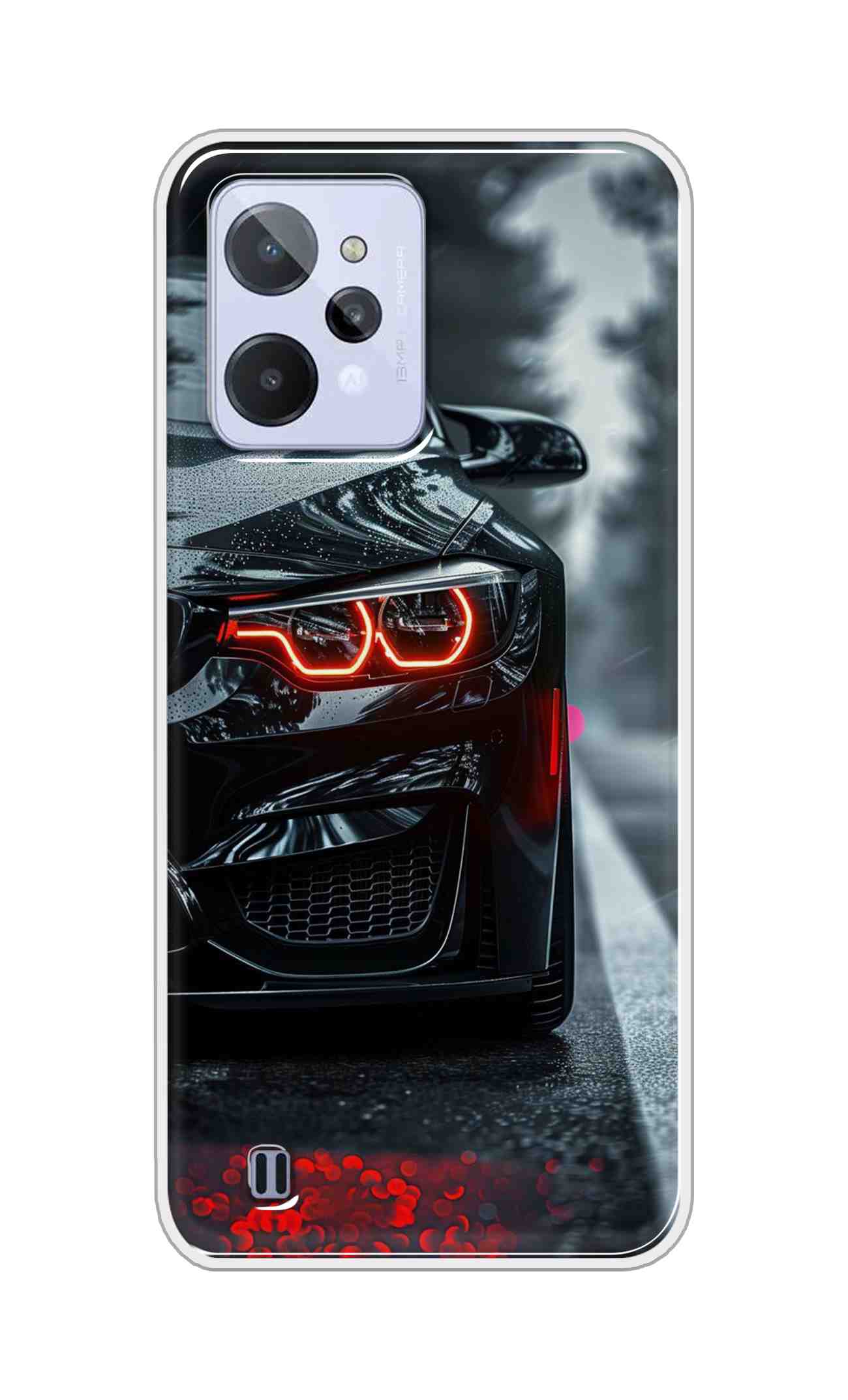 Coberta Back Cover For Realme C31 Back Cover Stylish Case - Black Car Design D16542