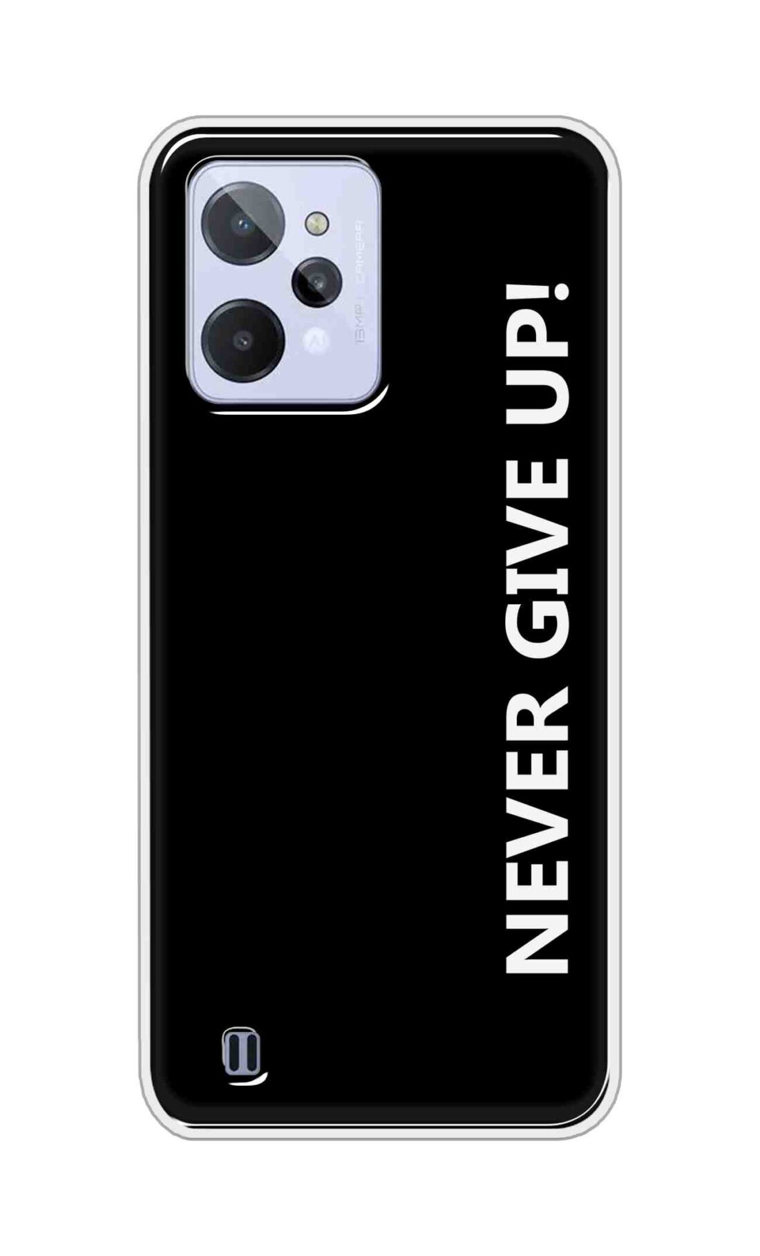 Coberta Back Cover For Realme C31 Back Cover Stylish Case - Never Give Up in Black Design D16656