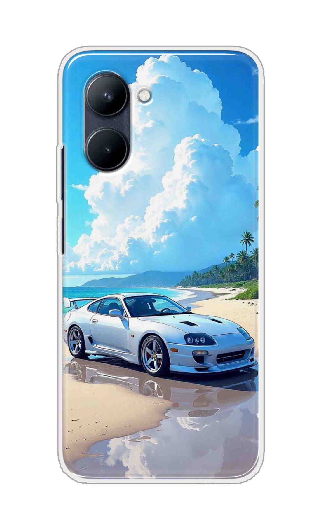 Coberta Back Cover For Realme C33 Back Cover Stylish Case - Car in Good Nature Design D16536