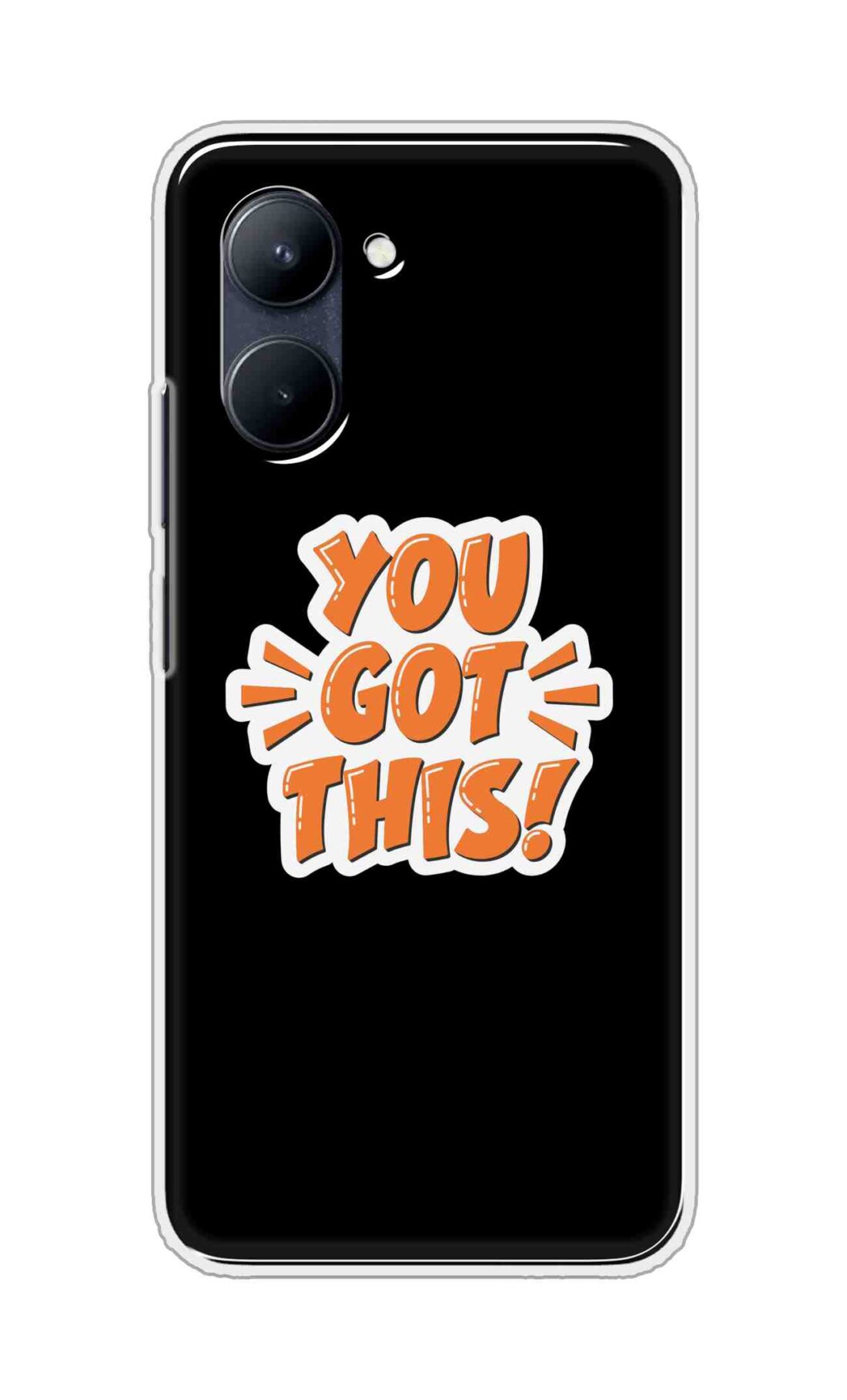 Coberta Back Cover For Realme C33 Back Cover Stylish Case - You Got This in Black Design D16649