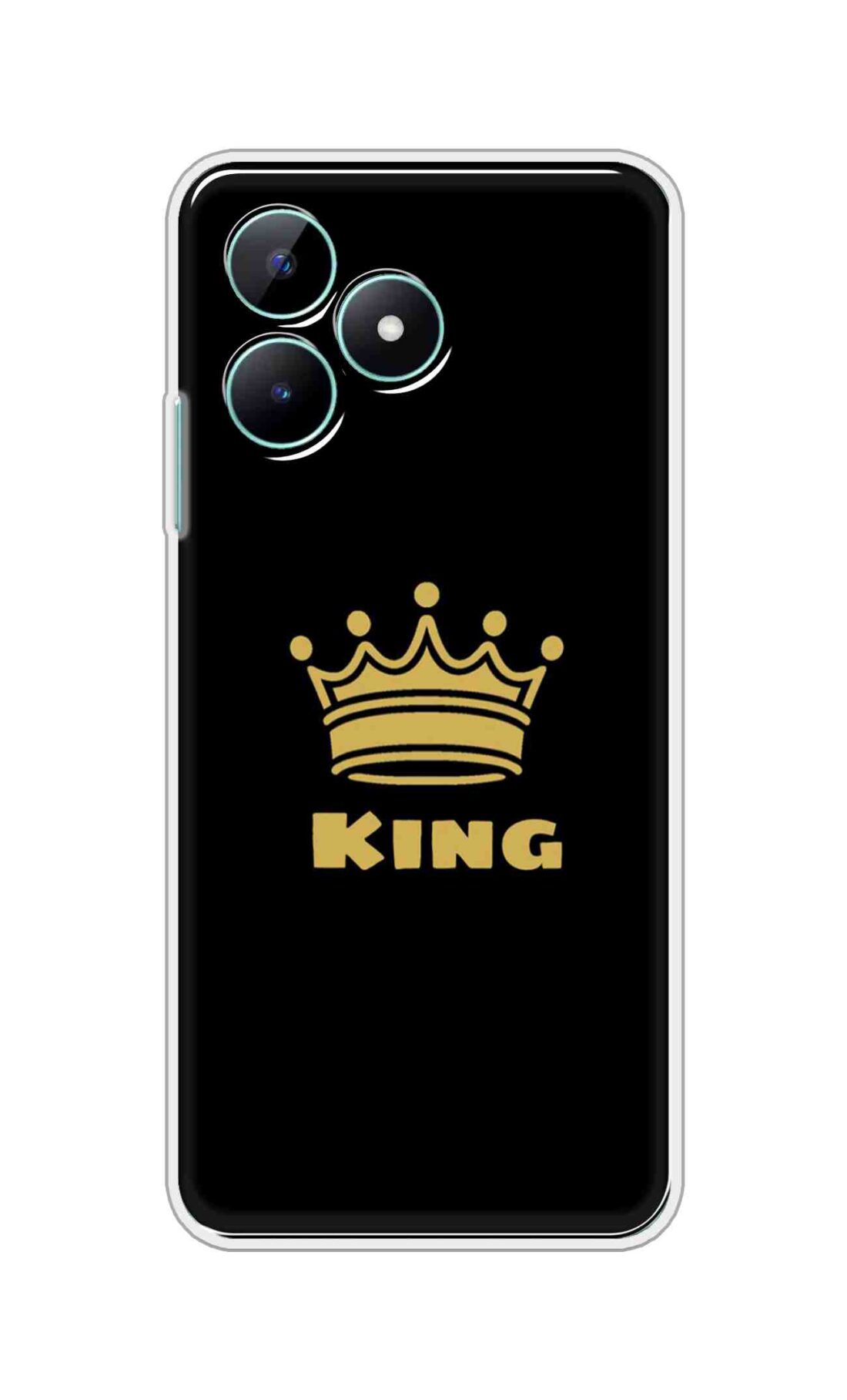 Coberta Back Cover For Realme C51 Back Cover Stylish Case - King Texts in Black Design D11092