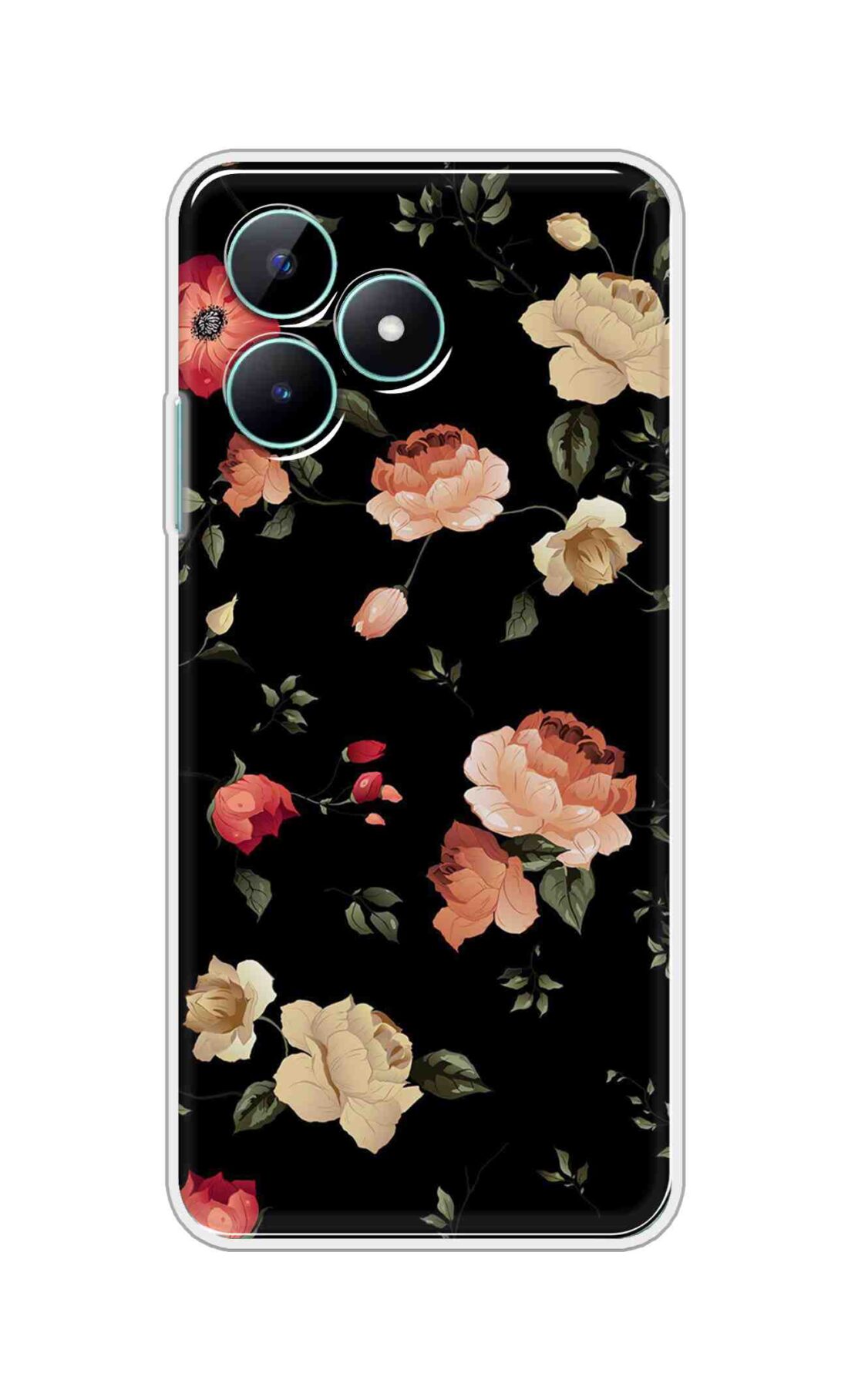 Coberta Back Cover For Realme C51 Back Cover Stylish Case - Bright Flowers Design D11411