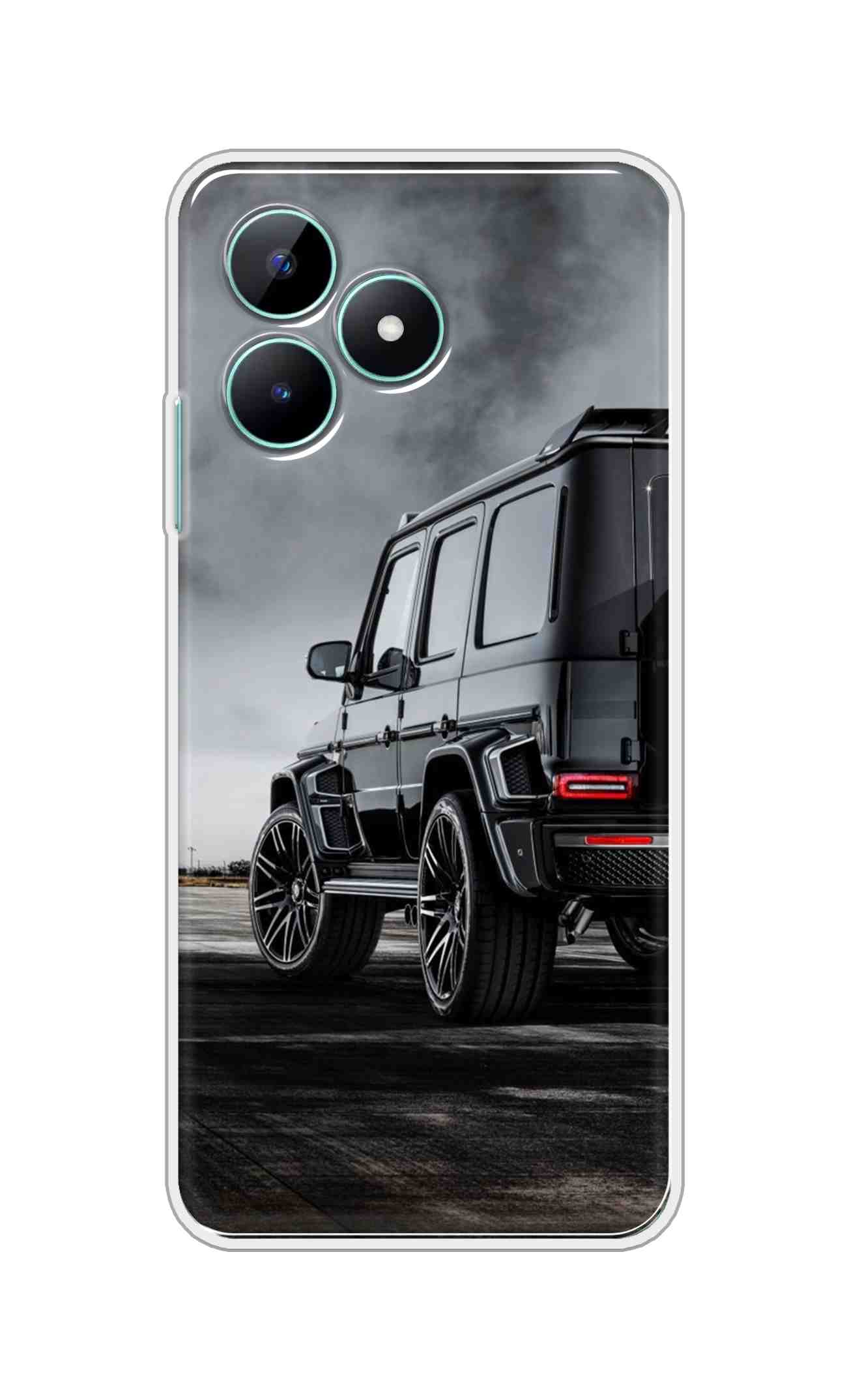 Coberta Back Cover For Realme C51 Back Cover Stylish Case - Black Suv Car Design D11967