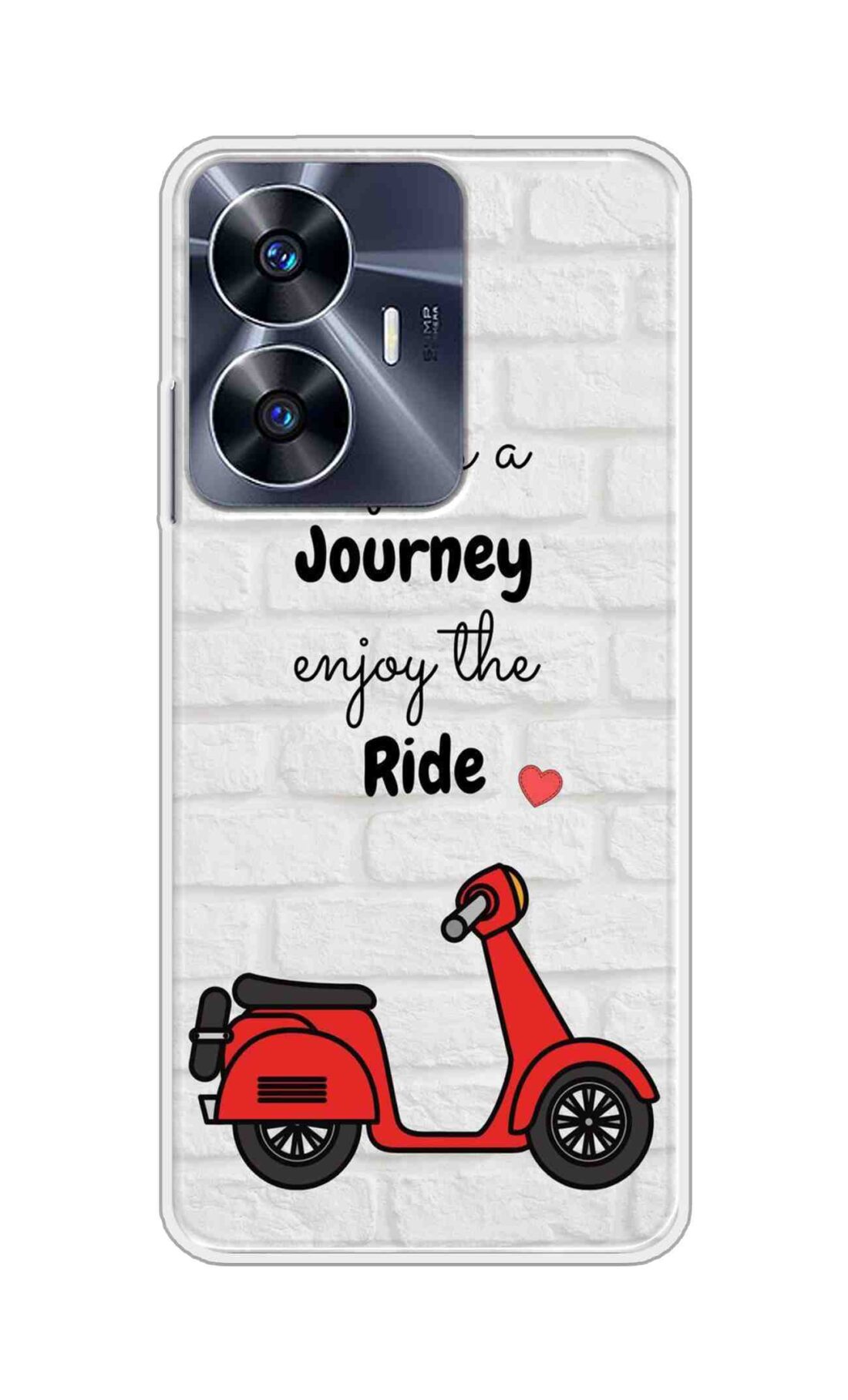 Coberta Back Cover For Realme C55 Back Cover Stylish Case - Life is a Journey Enjoy the Ride Design D16541