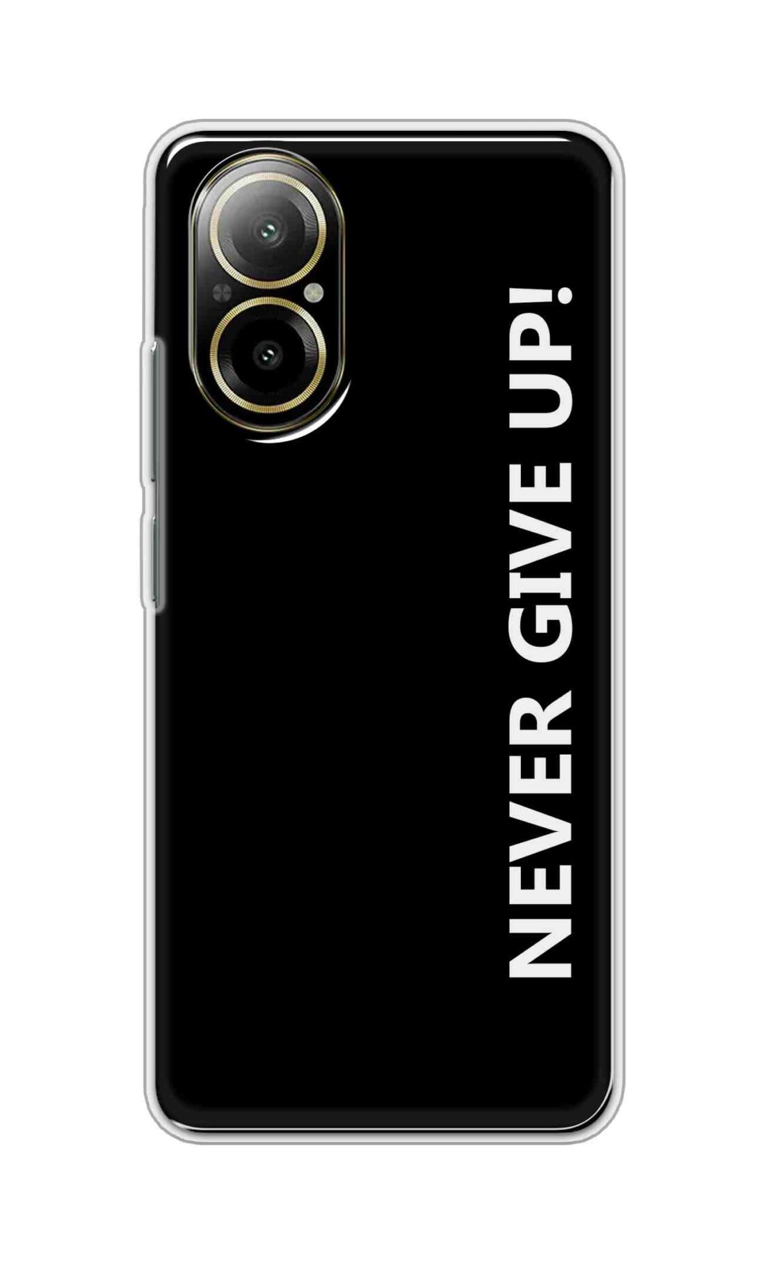 Coberta Back Cover For Realme C67 4G Back Cover Stylish Case - Never Give Up in Black Design D16656