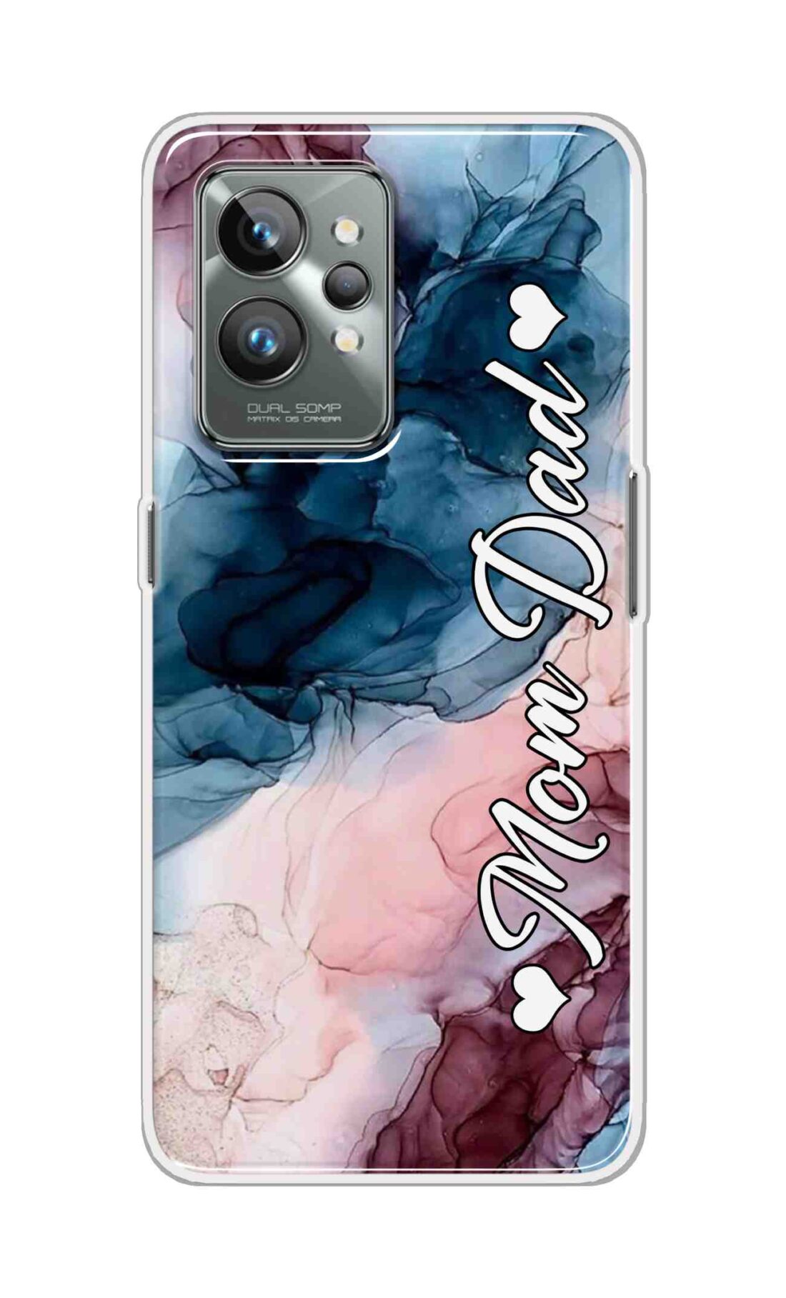Coberta Back Cover For Realme GT 2 Pro Back Cover Stylish Case - Mom and Dad on Colourful Marble D16654