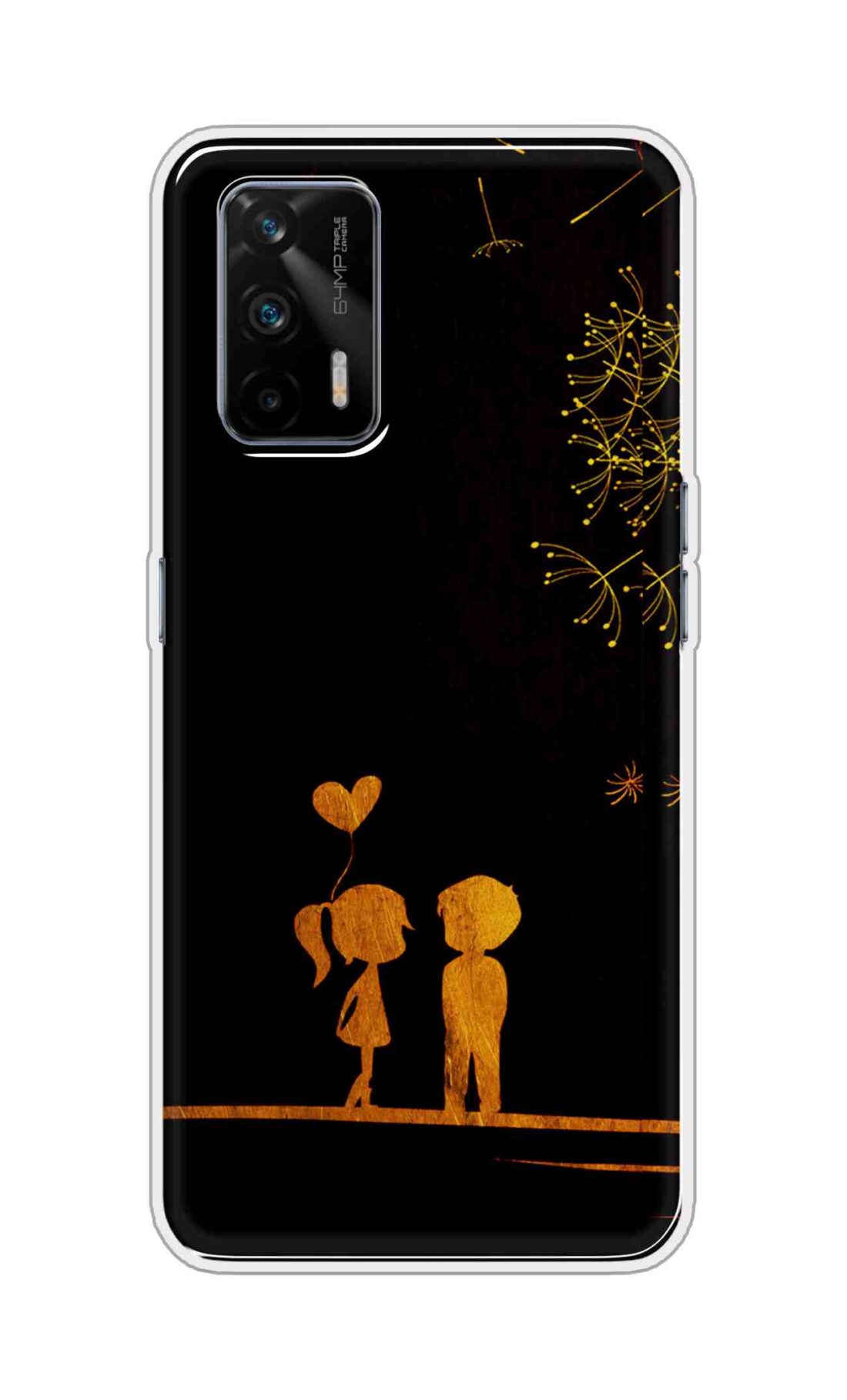 Coberta Back Cover For Realme GT 5G Back Cover Stylish Case - Girl and Boy Love in Black Design D11017