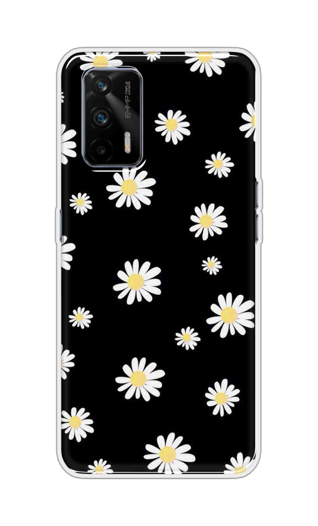 Coberta Back Cover For Realme GT 5G Back Cover Stylish Case - Sun Flowers in Black Design D11094