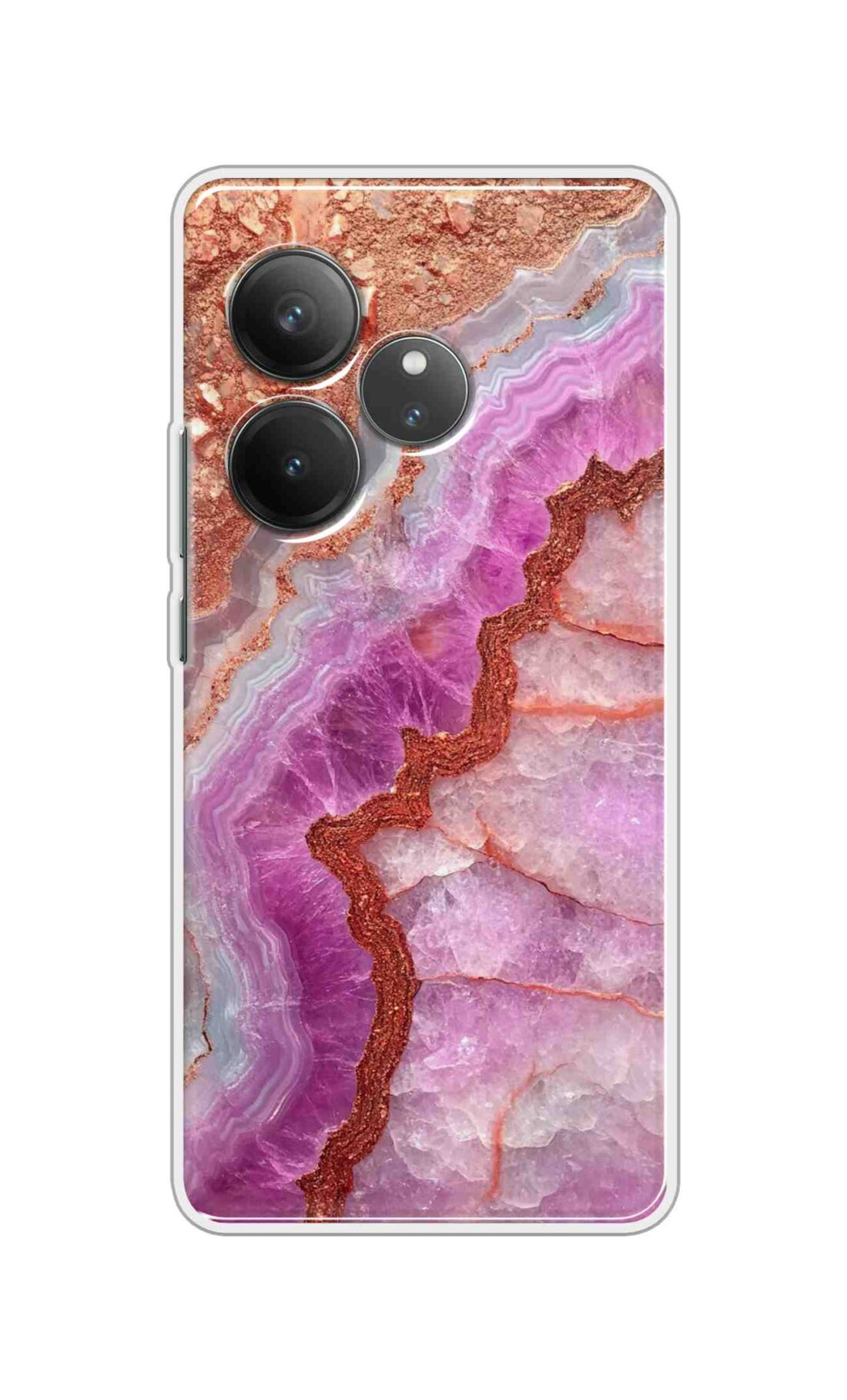 Coberta Back Cover For Realme GT6 Back Cover Stylish Case - Multicolour Marble Design D16532