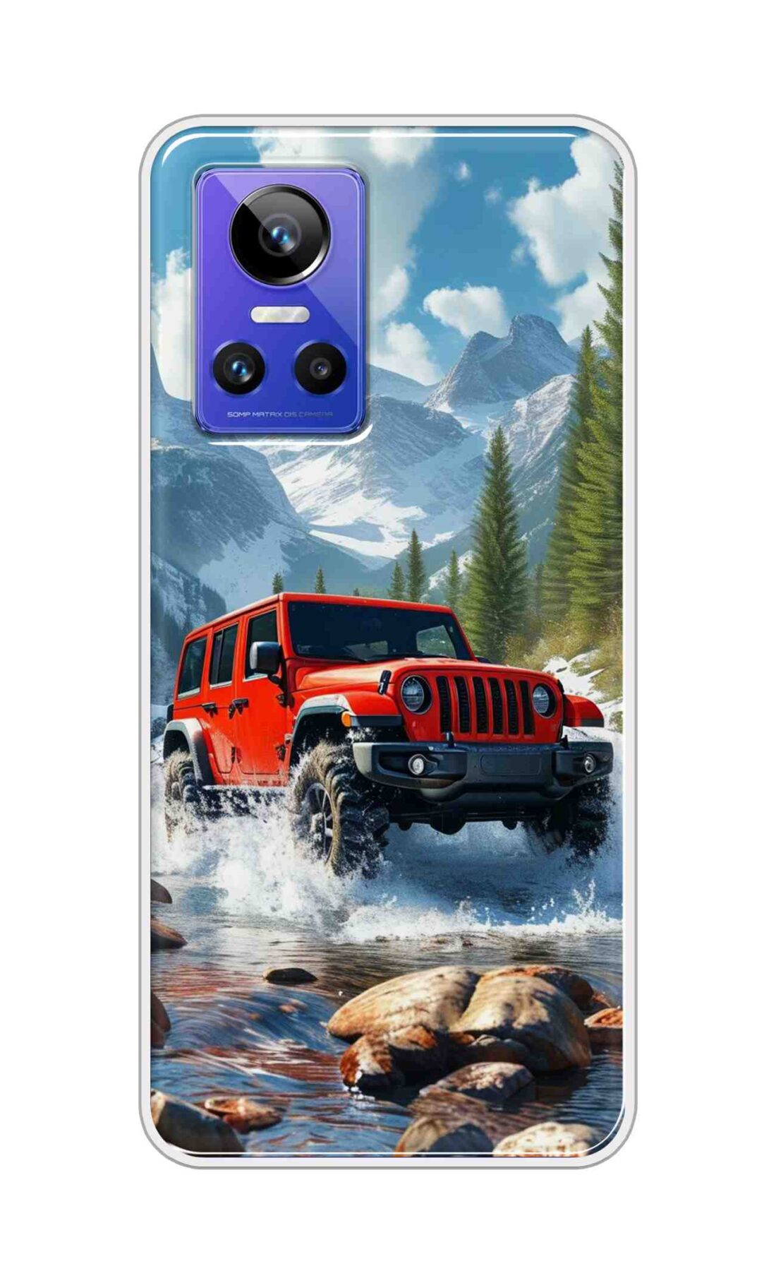 Coberta Back Cover For Realme GT Neo 3 5G Back Cover Stylish Case - Red Car in Nature Design D16513