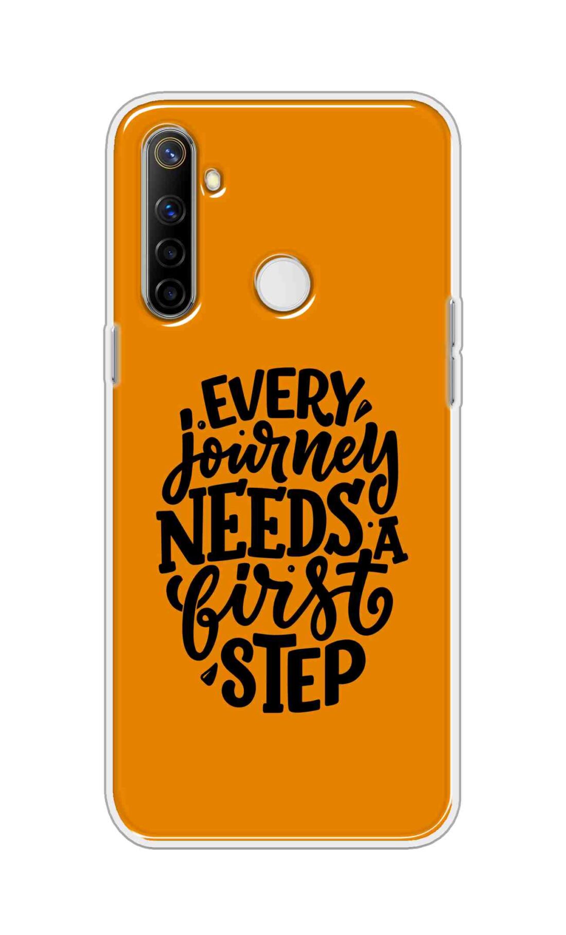 Coberta Back Cover For Realme Narzo 10 Back Cover Stylish Case - Every Journey Needs a First Step in Orange Design D16503