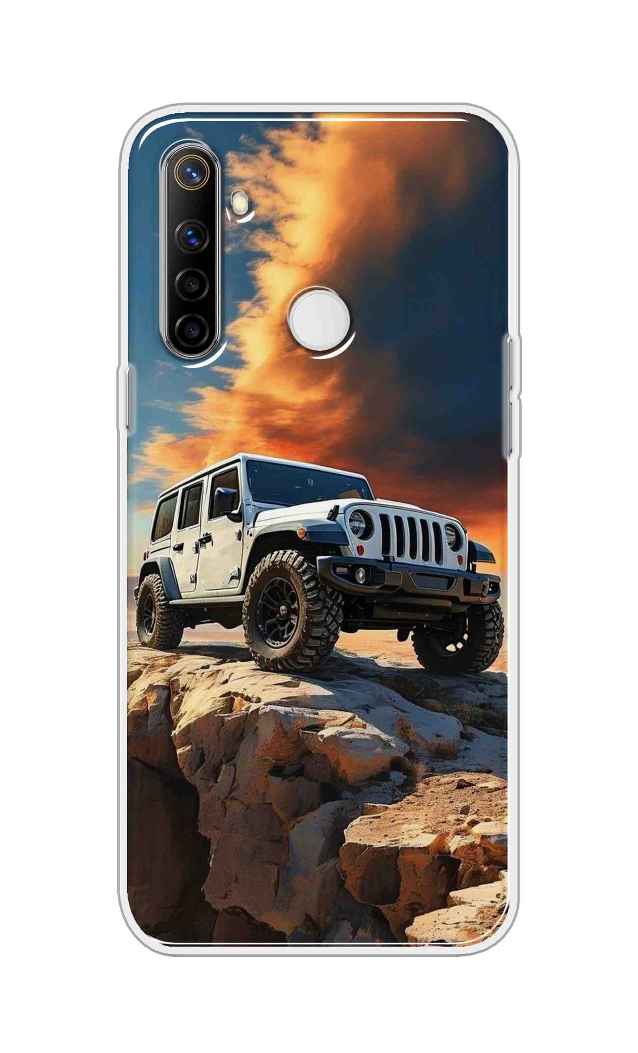 Coberta Back Cover For Realme Narzo 10 Back Cover Stylish Case - Jeep Car on Road Design D16602