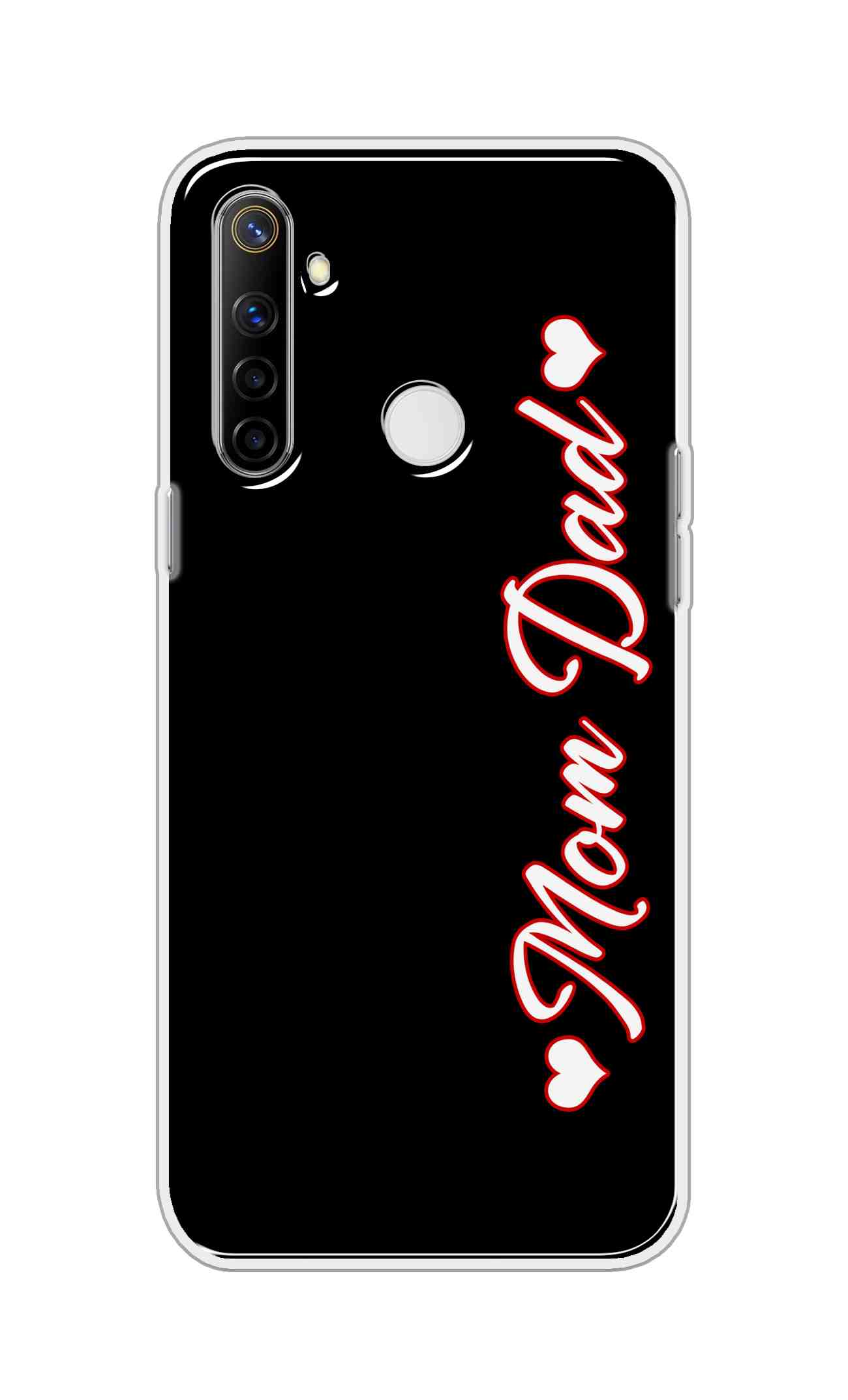 Coberta Back Cover For Realme Narzo 10 Back Cover Stylish Case - Mom and Dad in Black Design D16655