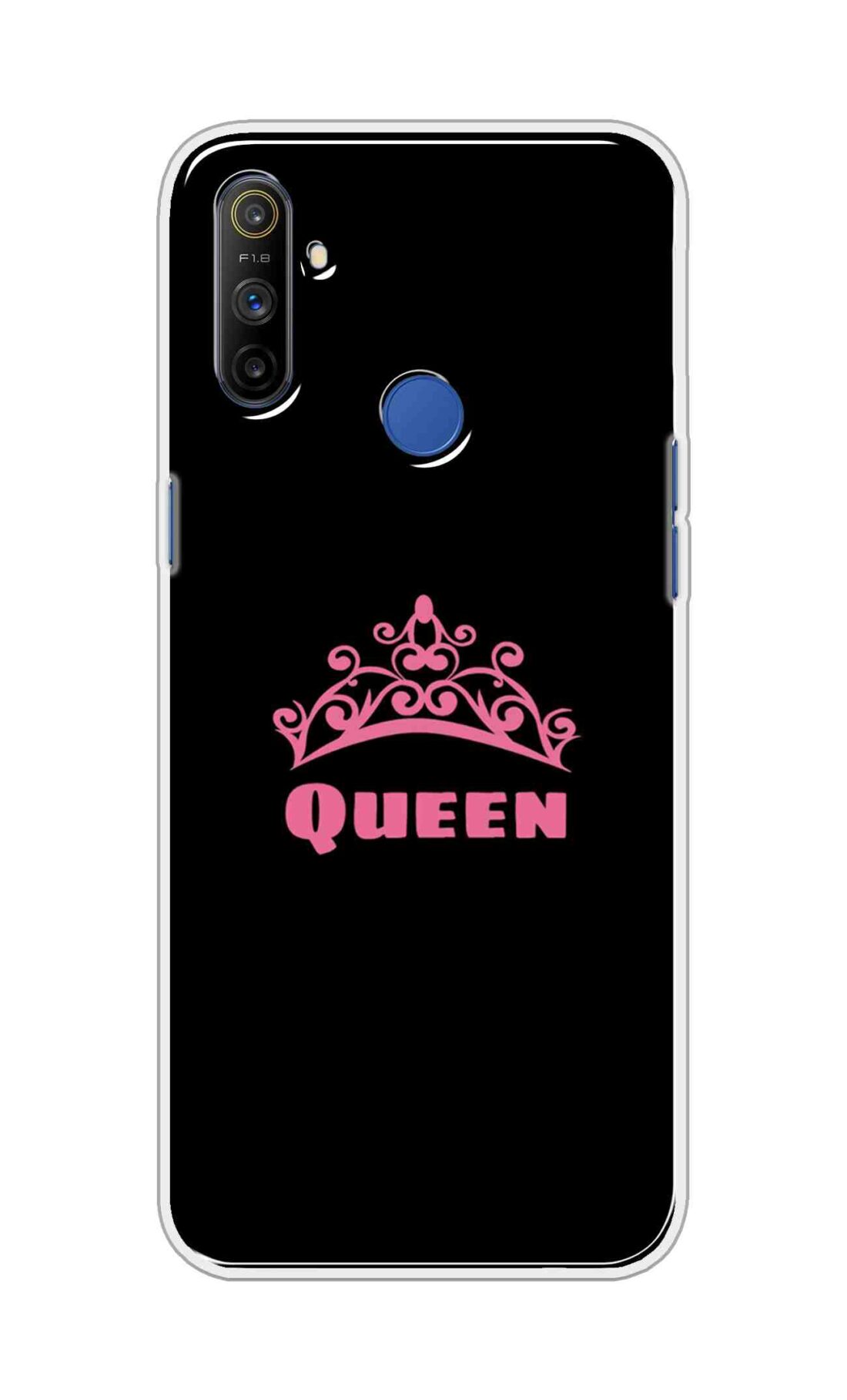 Coberta Back Cover For Realme Narzo 10A Back Cover Stylish Case - Queen Texts in Black Design D11091