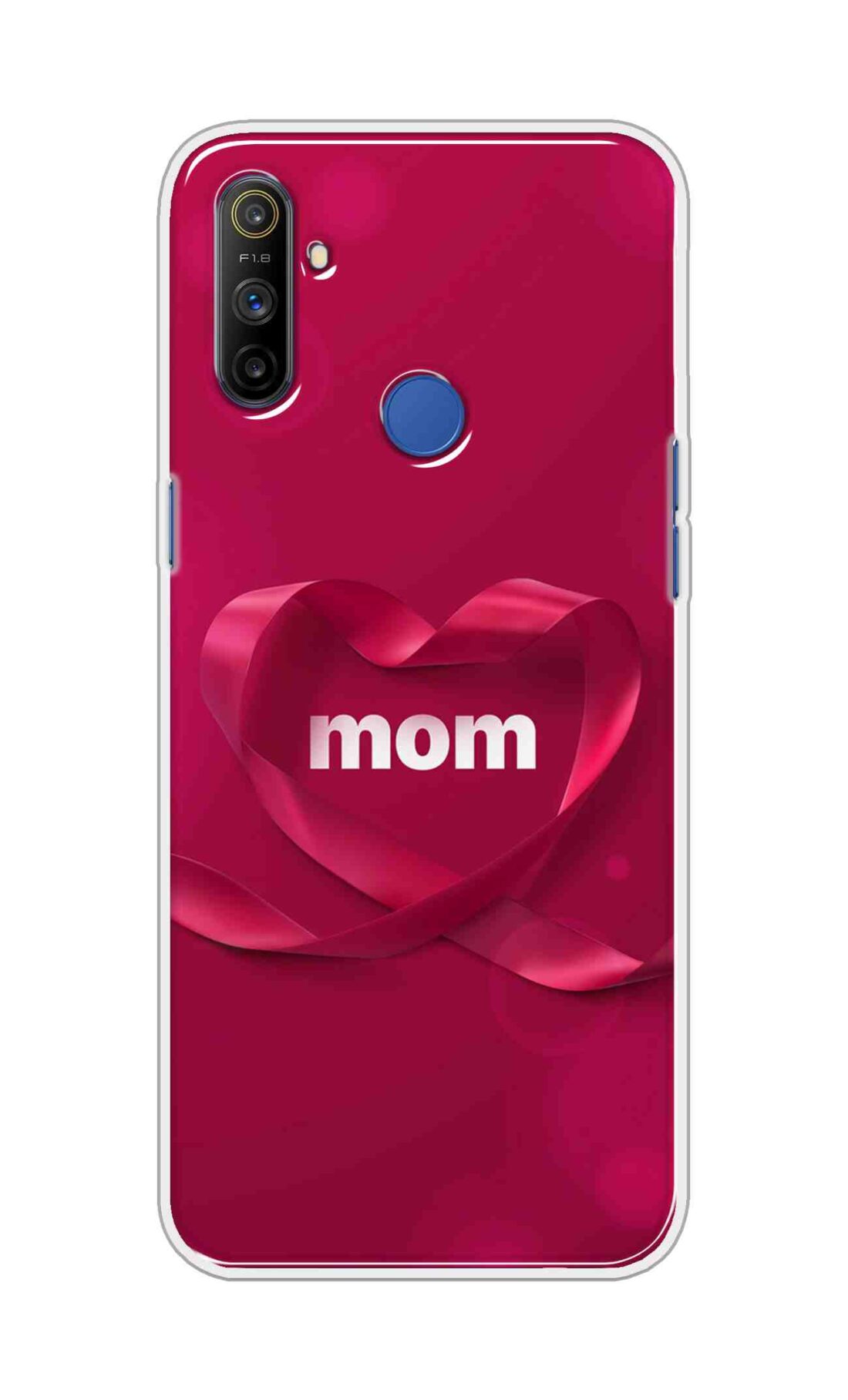 Coberta Back Cover For Realme Narzo 10A Back Cover Stylish Case - Mom texts in Red heart Design D11317