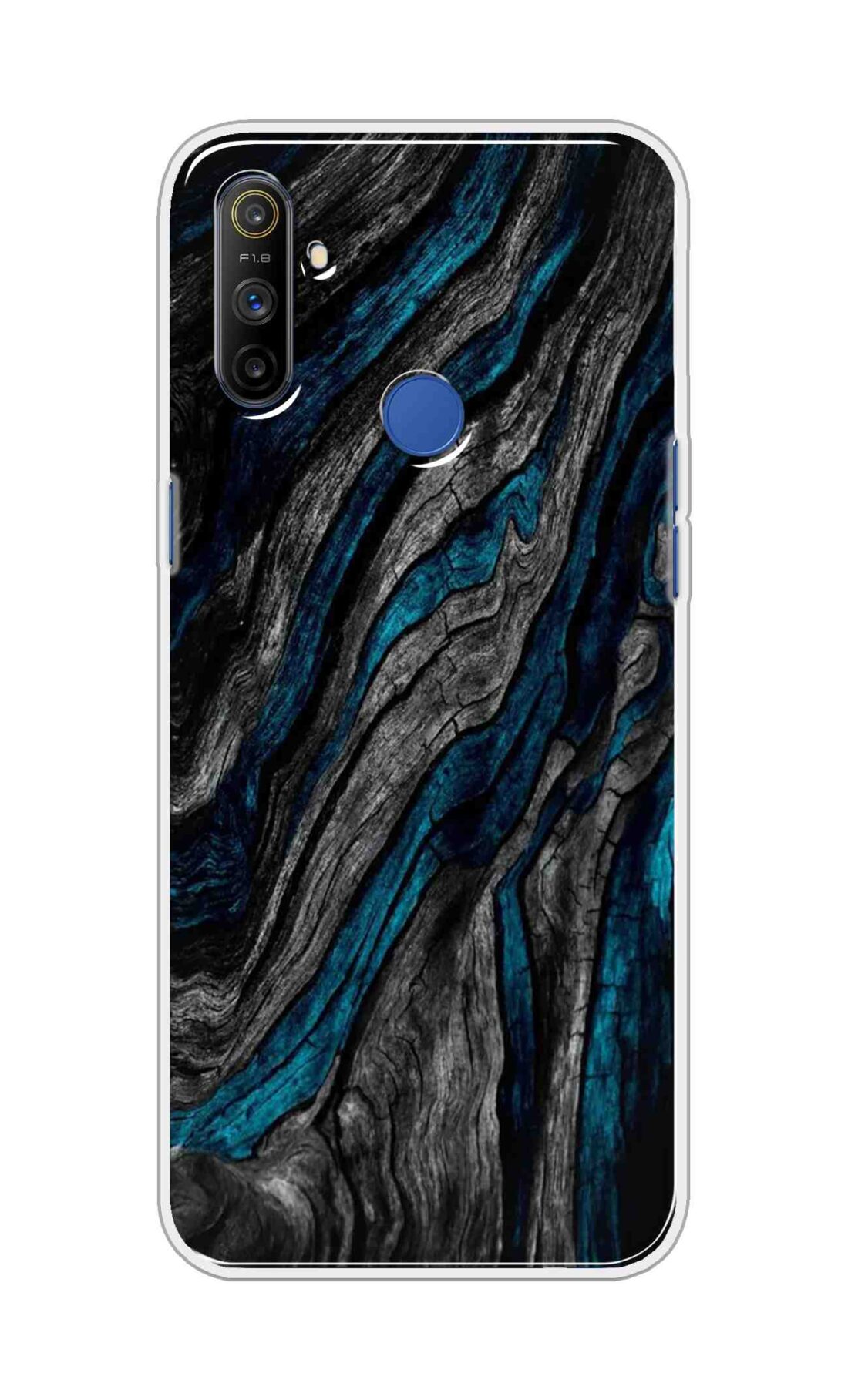 Coberta Back Cover For Realme Narzo 10A Back Cover Stylish Case - Grey and Blue Mountain Design D16028
