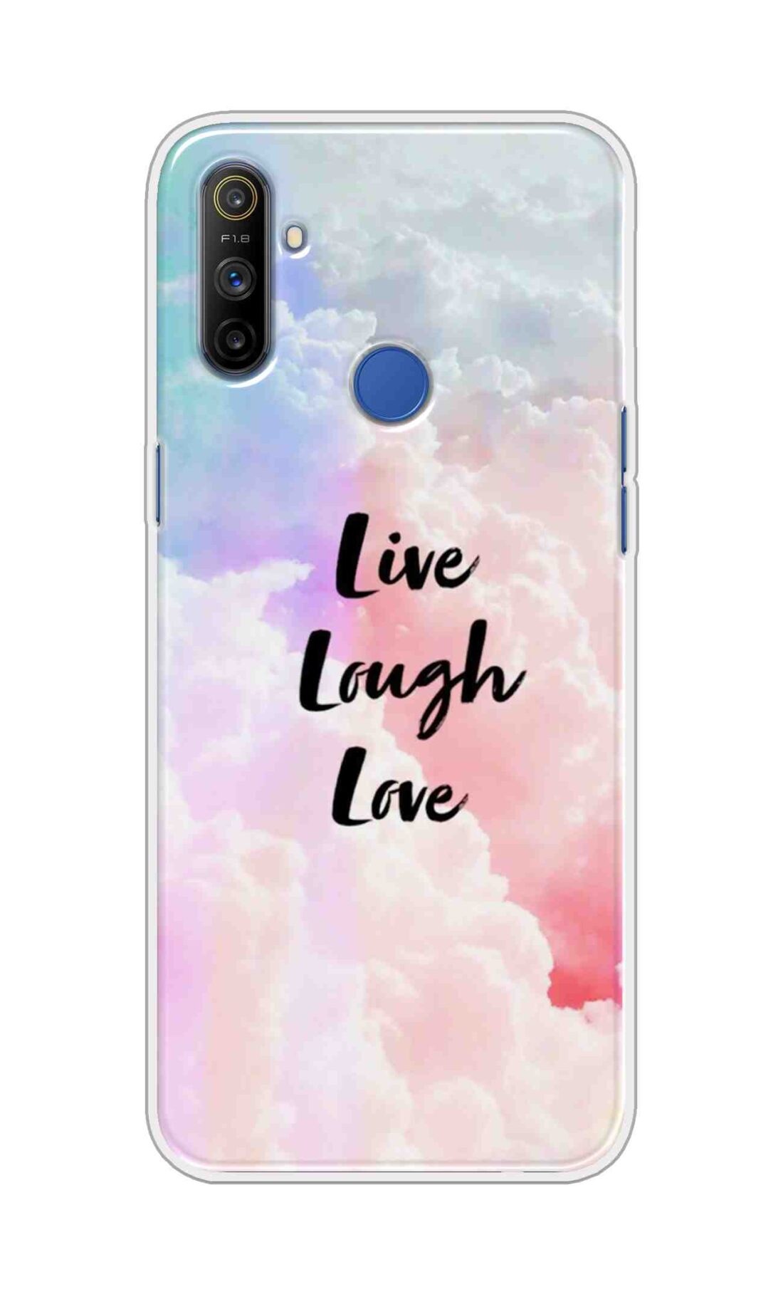 Coberta Back Cover For Realme Narzo 10A Back Cover Stylish Case - Live Laugh Love Text Design D16091