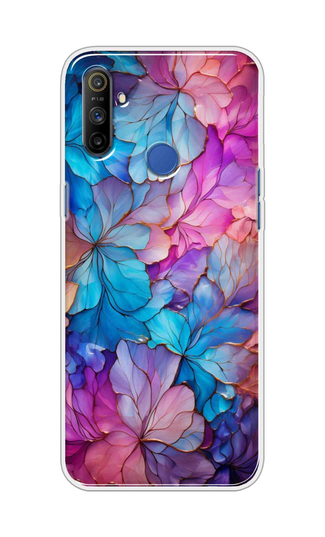 Coberta Back Cover For Realme Narzo 10A Back Cover Stylish Case - Multicolour Asthetic Flowers Design D16480
