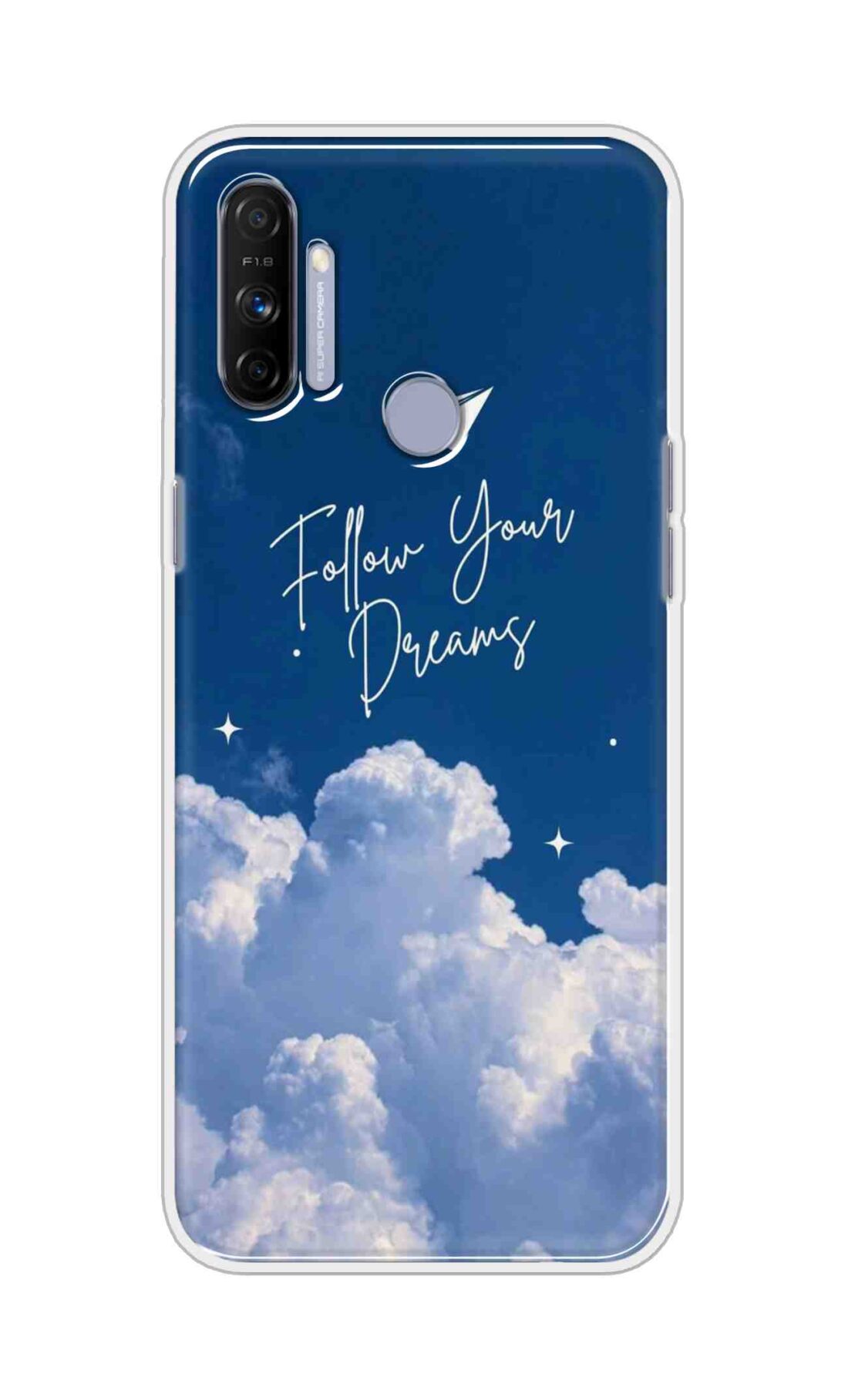 Coberta Back Cover For Realme Narzo 20A Back Cover Stylish Case - Follow Your Dreams in Sky Design D16531