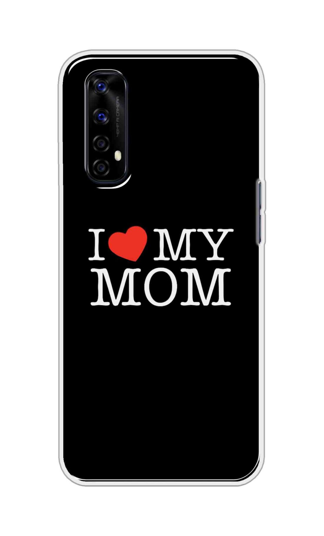Coberta Back Cover For Realme Narzo 20 Pro Back Cover Stylish Case - I Love My Mom in Black Design D11011